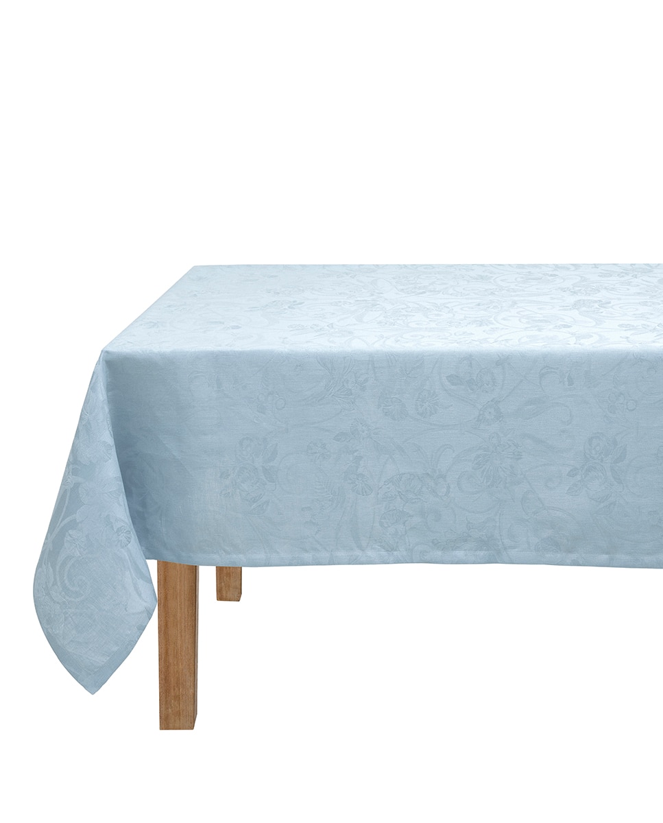 Imagen 0 de Mantel de 100% lino jaquard Azul