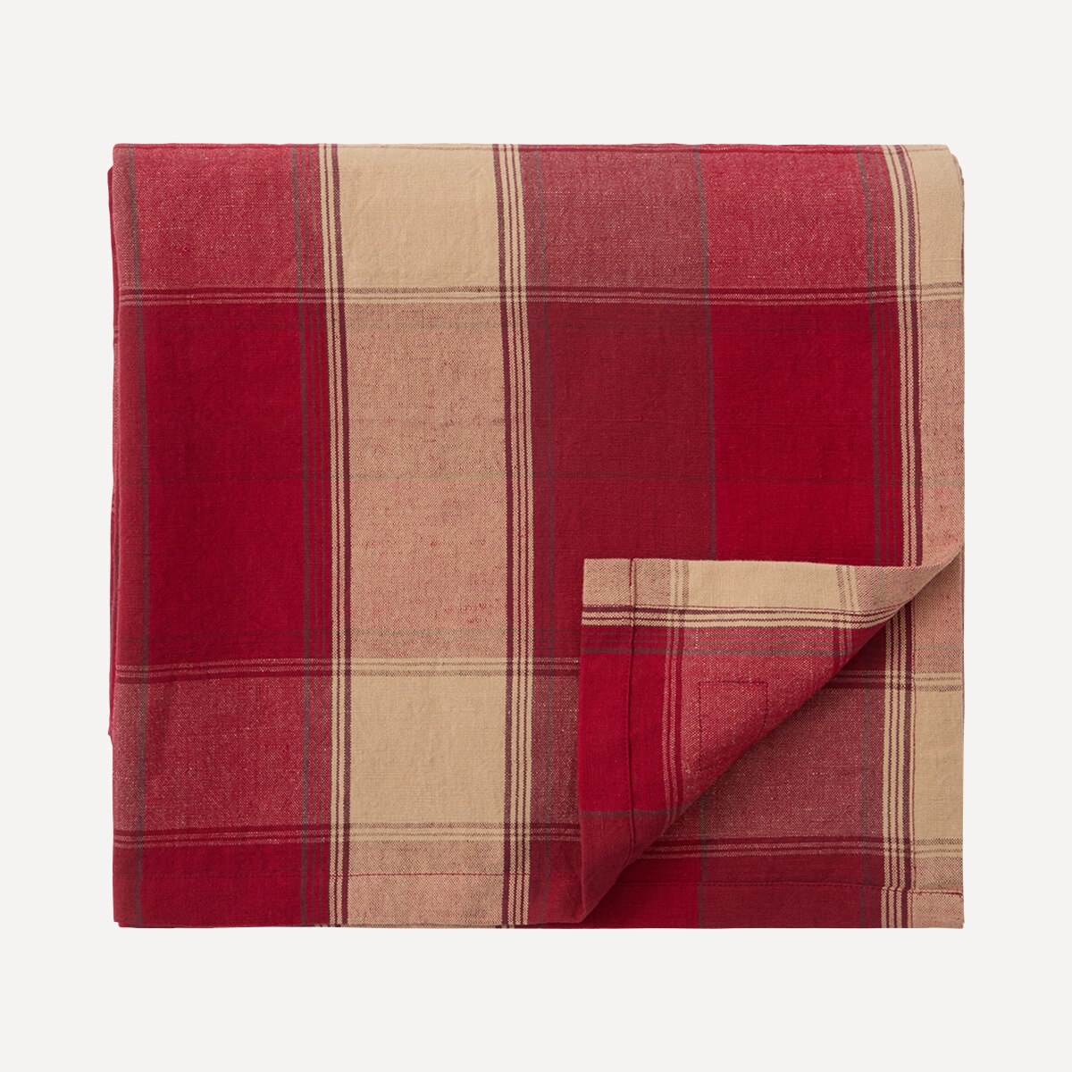 Toalha de Mesa de Linho e Algodão Living Natal 24 Vermelho-3