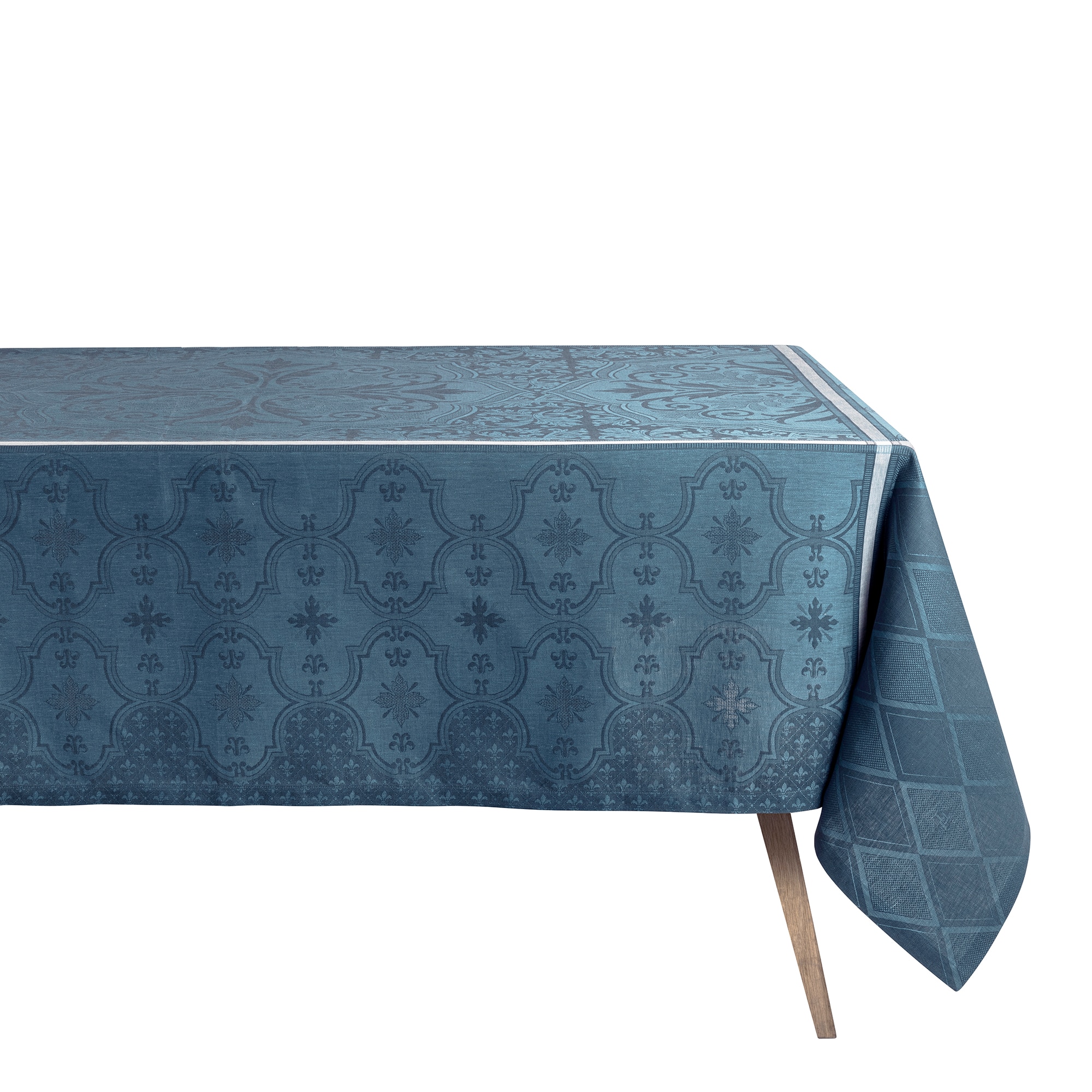 Toalha de mesa de linho Armoiries Azul-1
