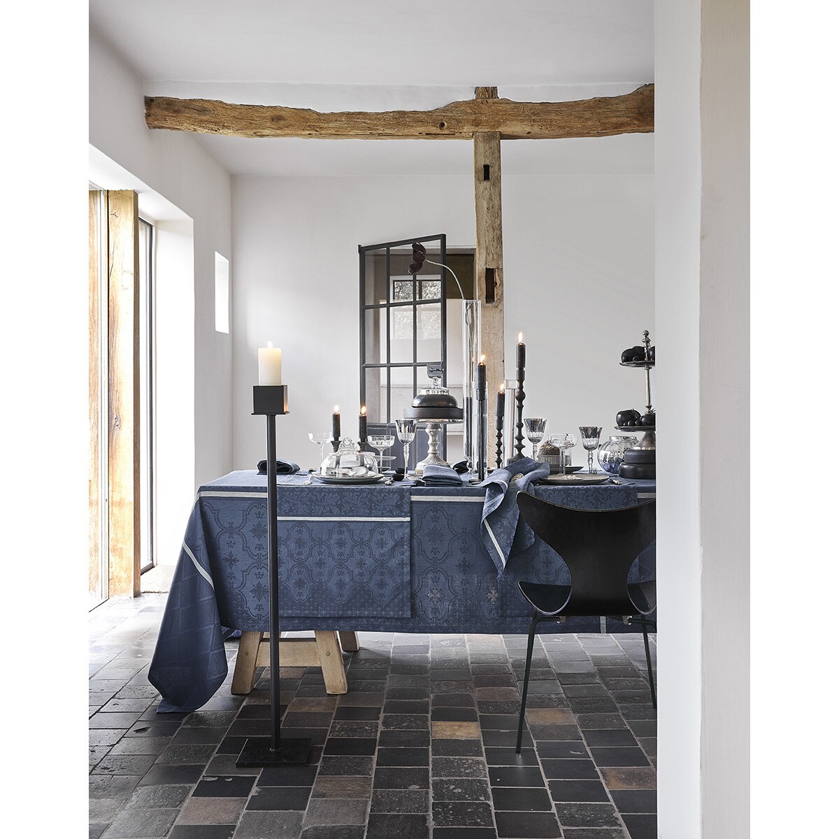 Mantel lino Armoiries Le Jacquard Français - Azul 175 x 320 cm Azul-2