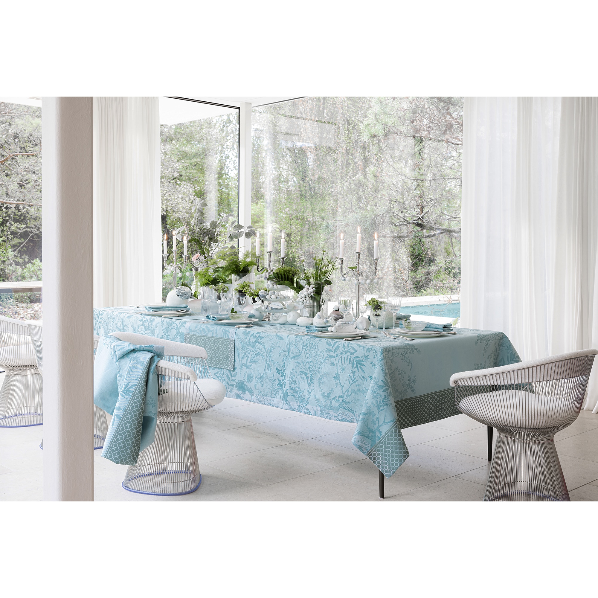 Toalha de Mesa de Algodão Jardin D'Éden Cascata-2