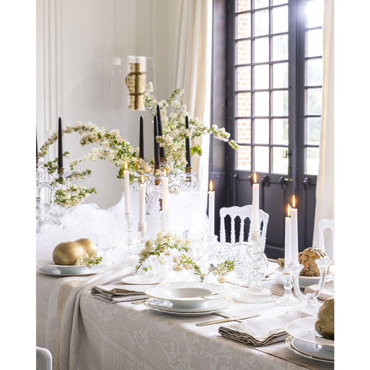Mantel lino Évasion Céleste Le Jacquard Français - Beige 175 x 320 cm Beige-2
