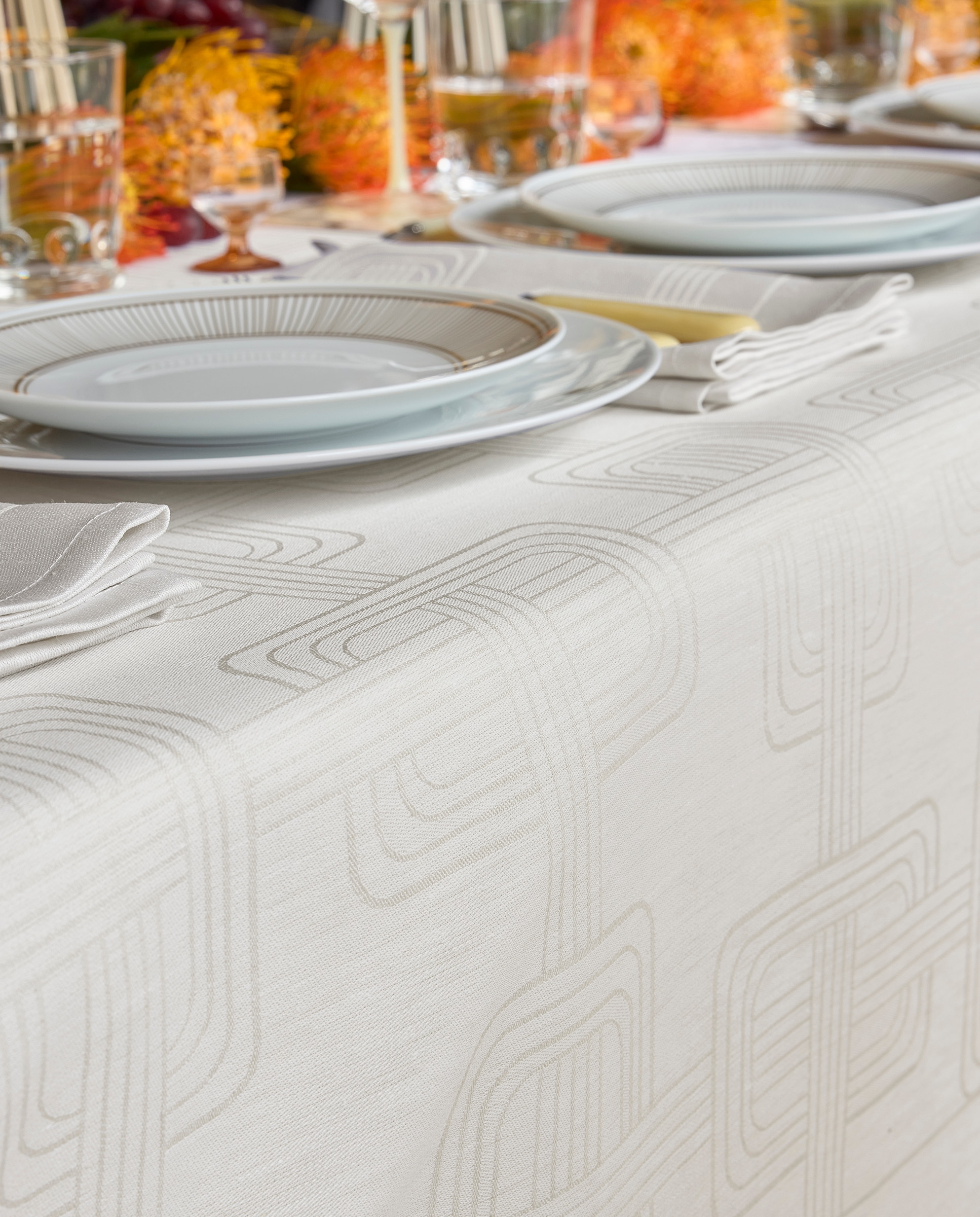 Imagen 3 de Mantel Hotel particulier Lino - Blanco Hueso Blanco Hueso