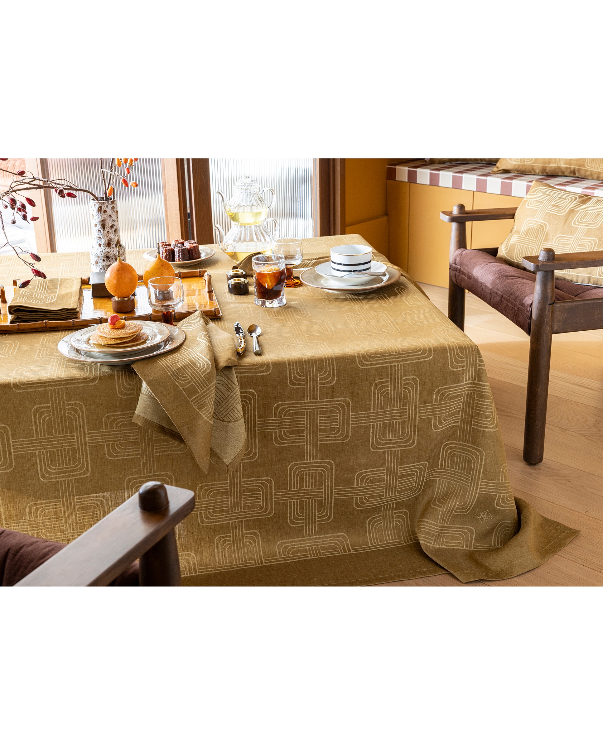 Imagen 2 de Mantel Hotel particulier Lino - Bronce Bronce
