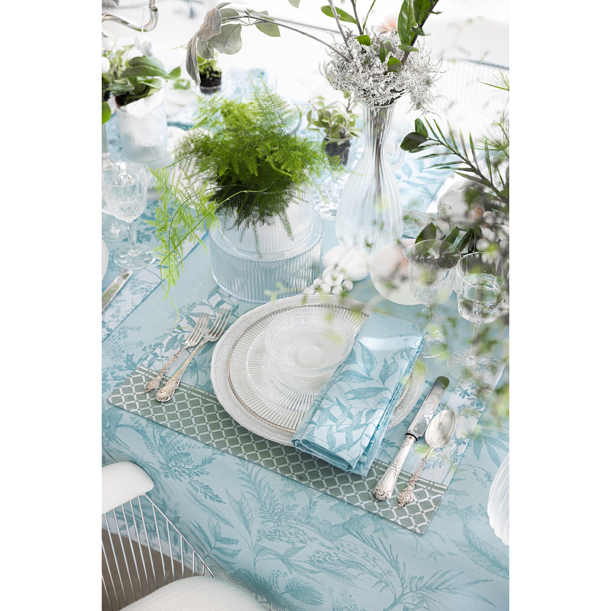 Imagen 2 de Mantel individual algodón Jardin D'Eden Le Jacquard Français - Cascada 50 x 36 cm Cascada