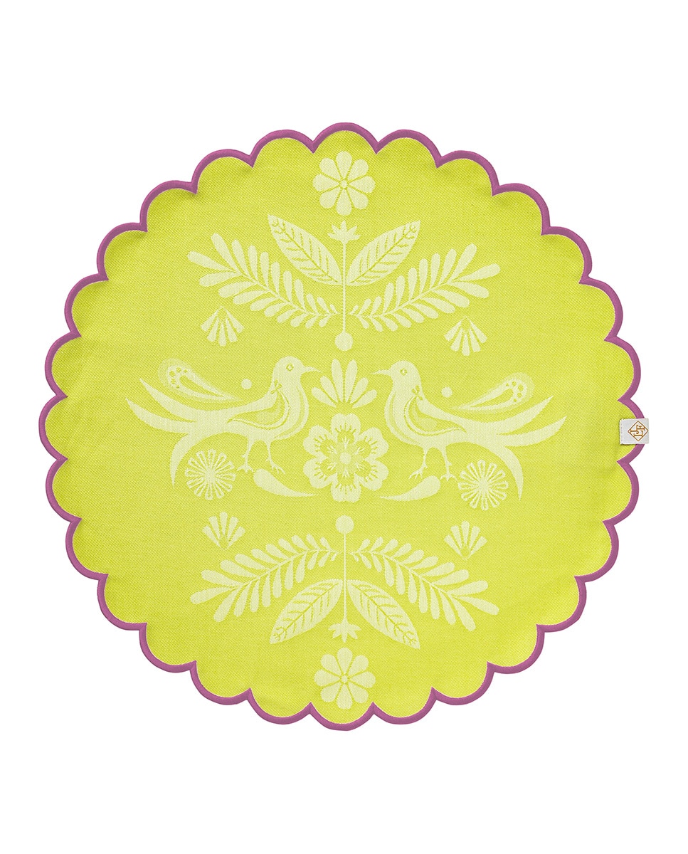 Imagem 0 de Individual antimanchas com acabamento festonado ondulado