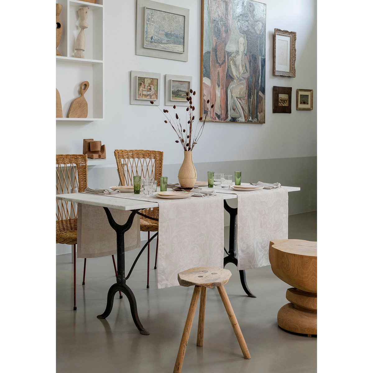 Camino de mesa Tivoli Le Jacquard Française - Sabbia 50 x 150 cm Sabbia-2