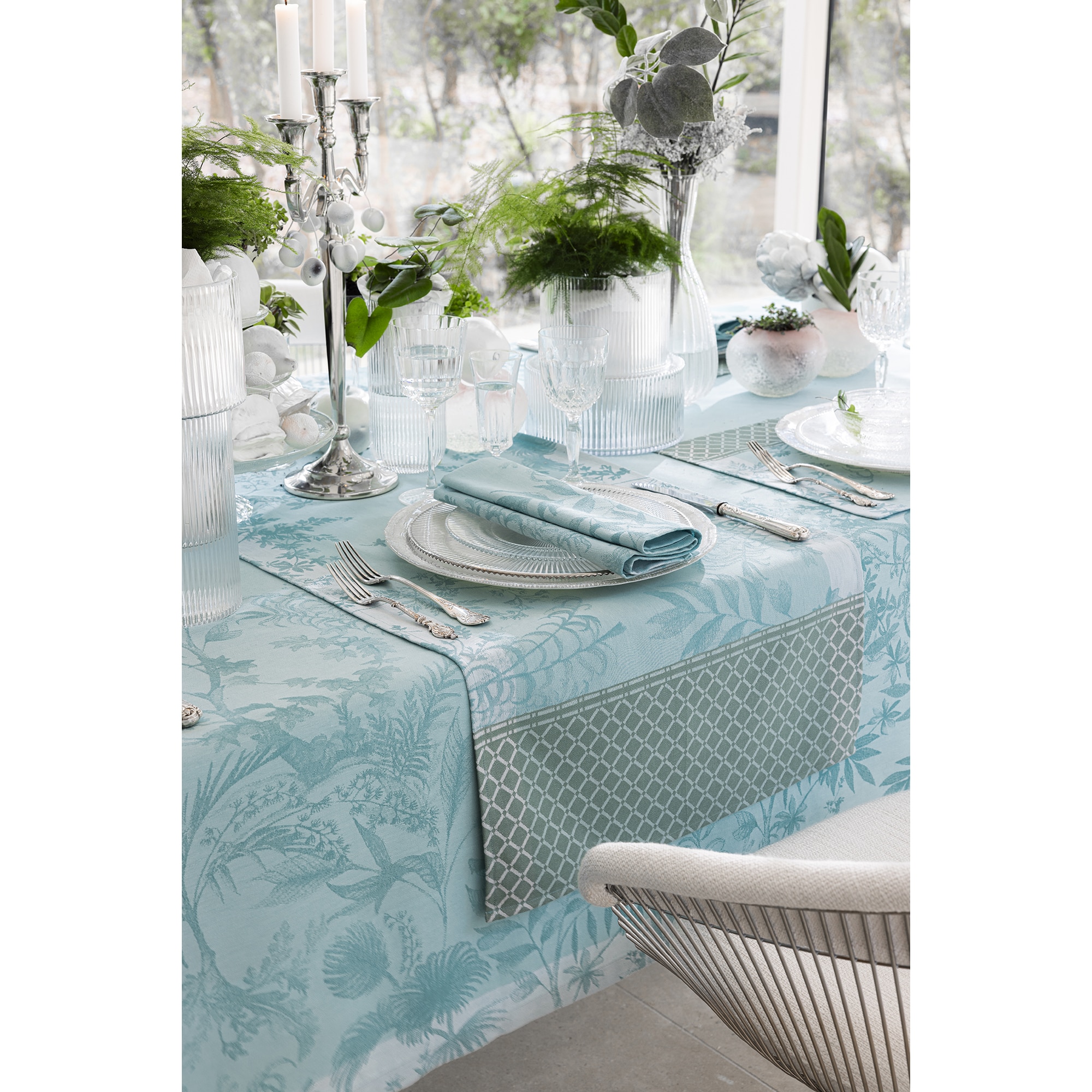 Camino de mesa algodón Jardin D'Eden Le Jacquard Français - Cascada 50 x 150 cm Cascada-2