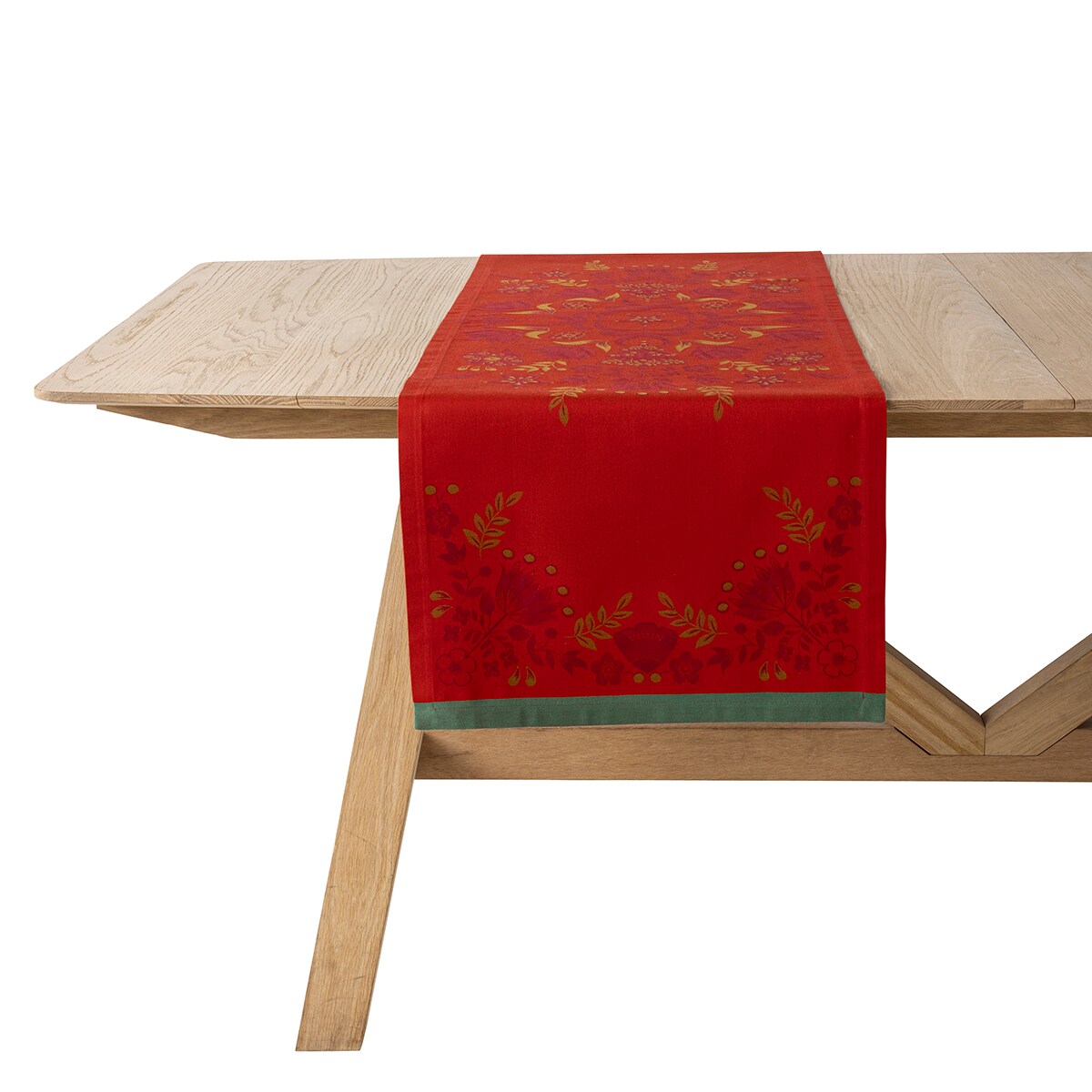 Caminho de Mesa de Algodão Féerie Vermelho-3