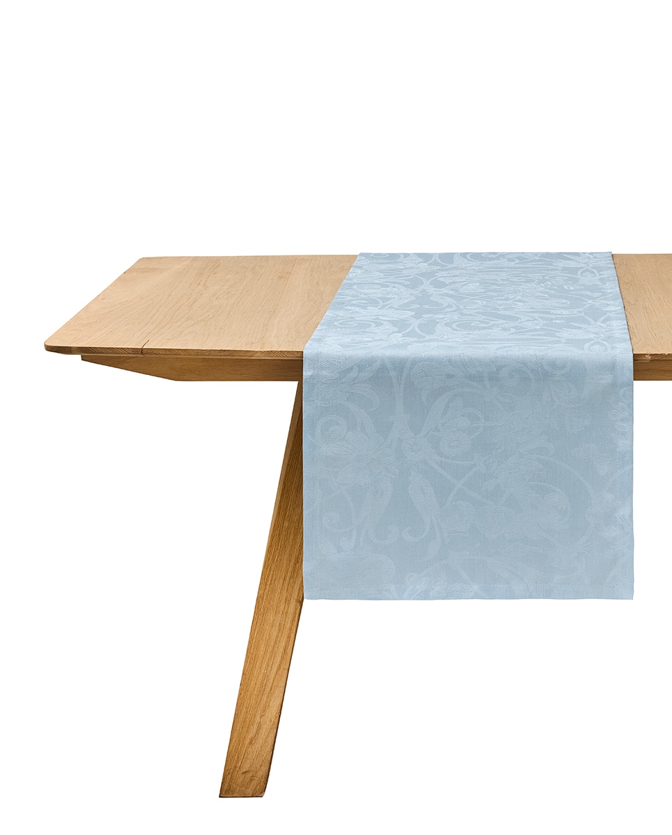 Imagen 0 de Camino de mesa de lino jaquard Azul