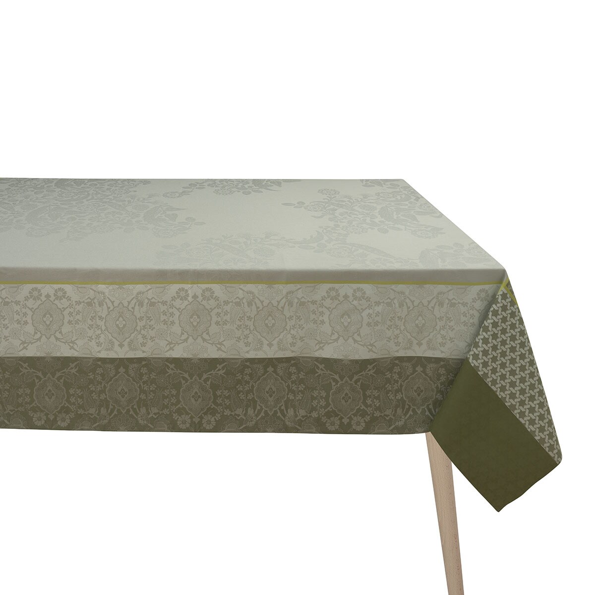 Toalha de Mesa Antimanchas Resinada Voyage Iconique Enduit Verde-1