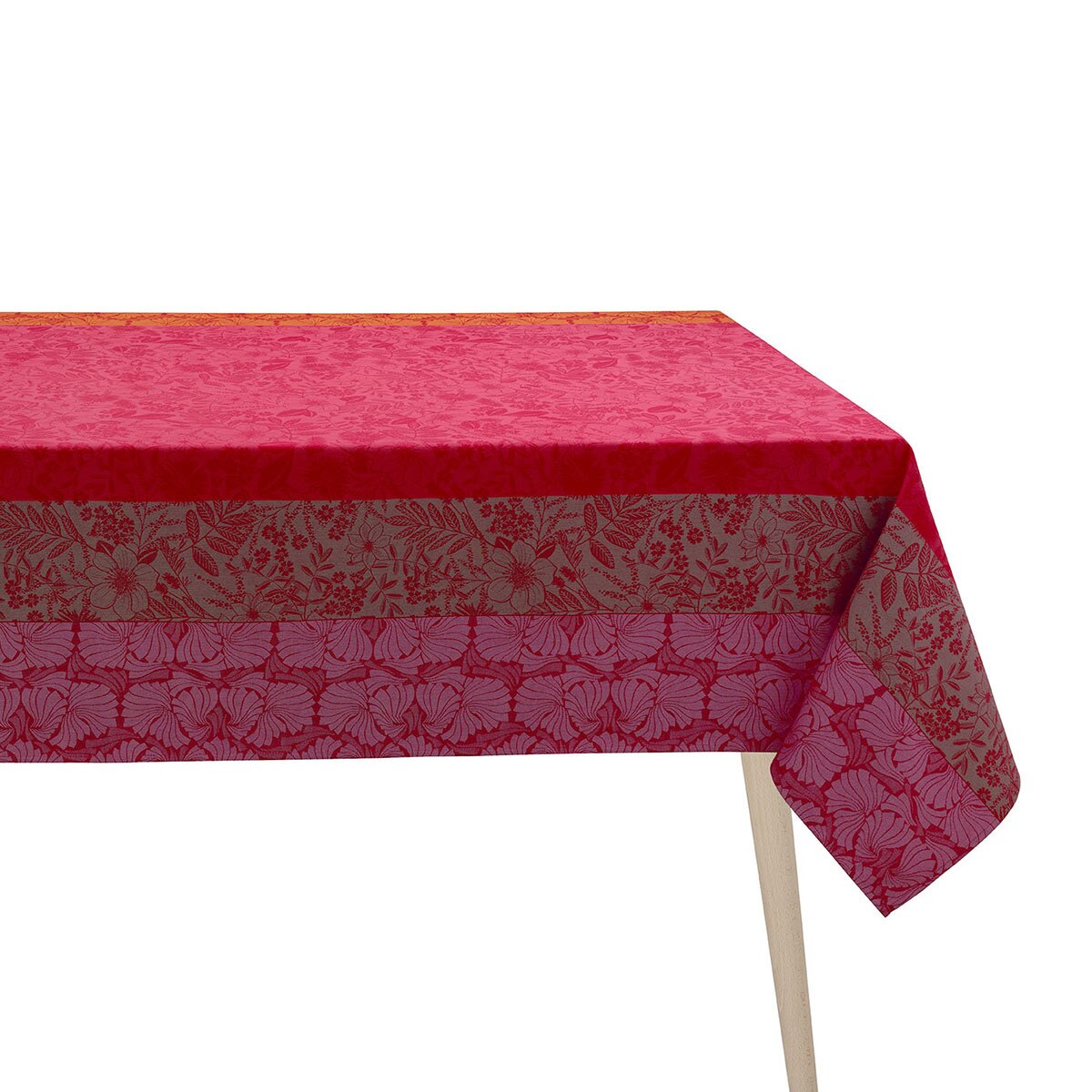 Mantel antimanchas algodón Cottage Le Jacquard Français - Rosa 175 x 250 cm Rosa-1