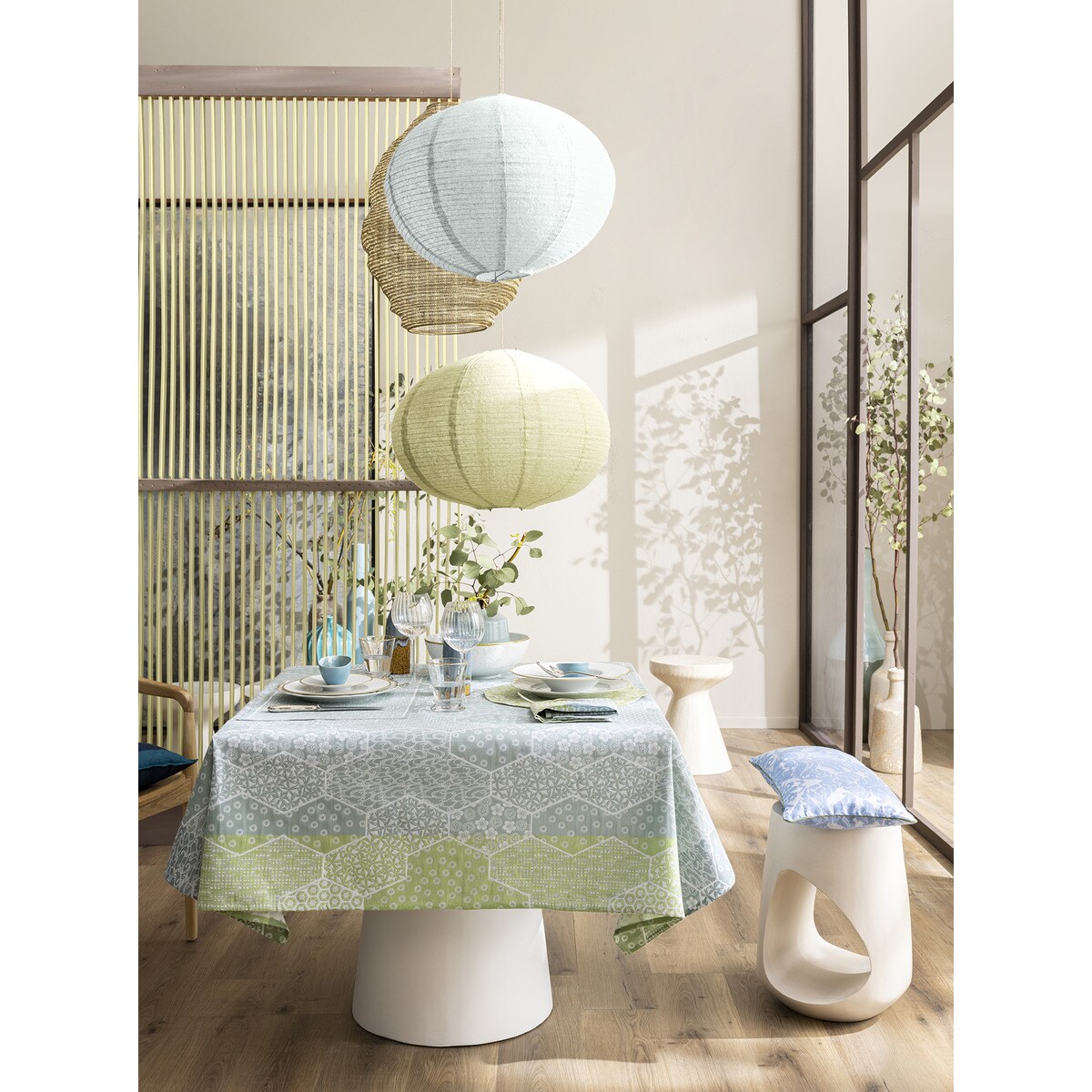 Mantel antimanchas Wagara Le Jacquard Français - Celadón 175 x 250 cm Celadón-2