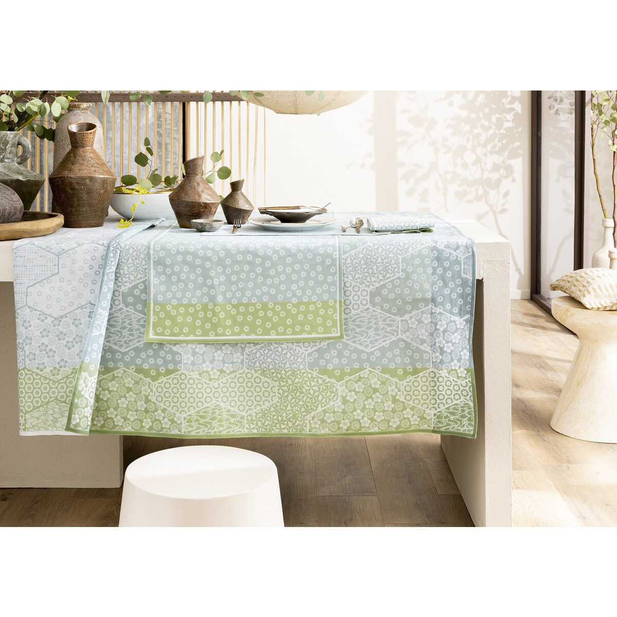 Mantel antimanchas Wagara Le Jacquard Français - Celadón 175 x 250 cm Celadón-3
