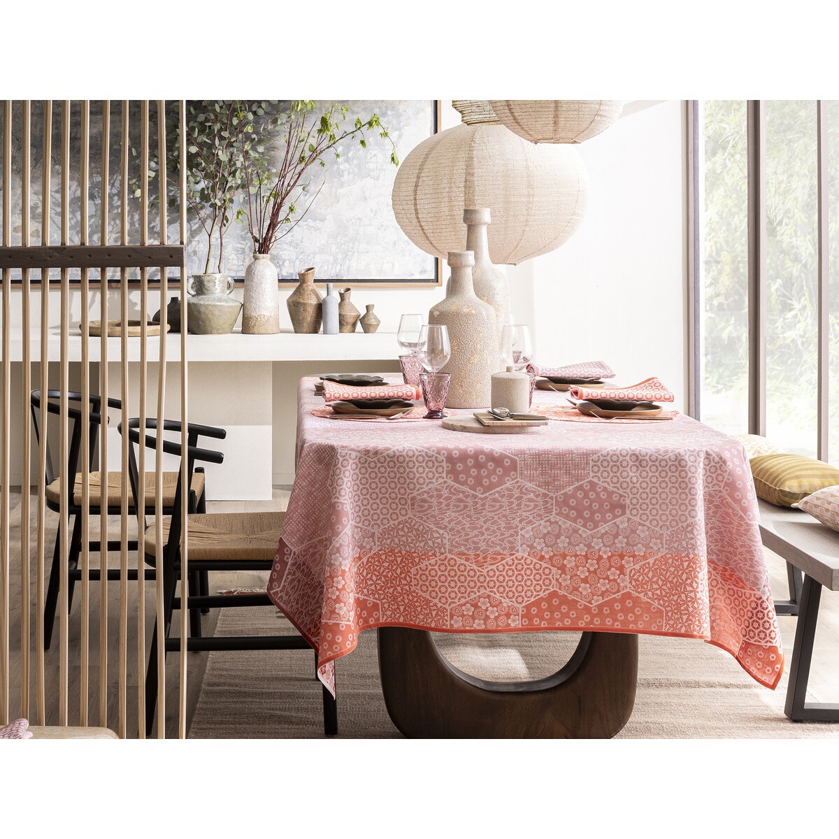 Mantel antimanchas Wagara Le Jacquard Français - Cereza 175 x 250 cm Cereza-2