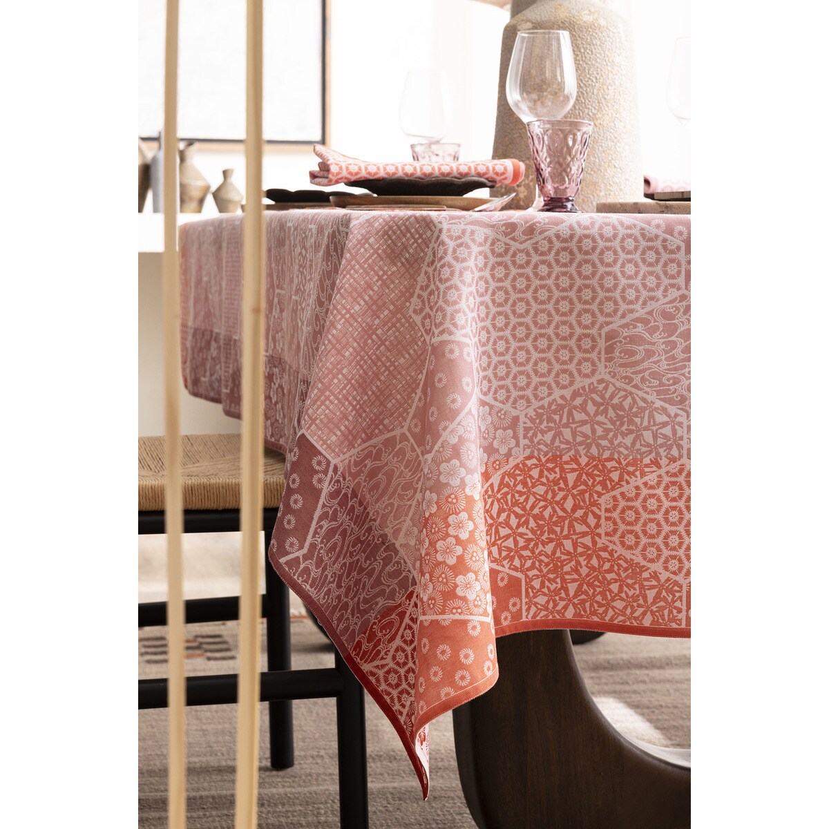 Mantel antimanchas Wagara Le Jacquard Français - Cereza 175 x 250 cm Cereza-3