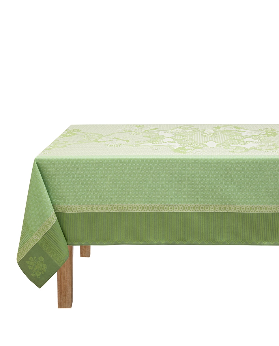 Imagen 0 de Mantel antimanchas jaquard floral Verde