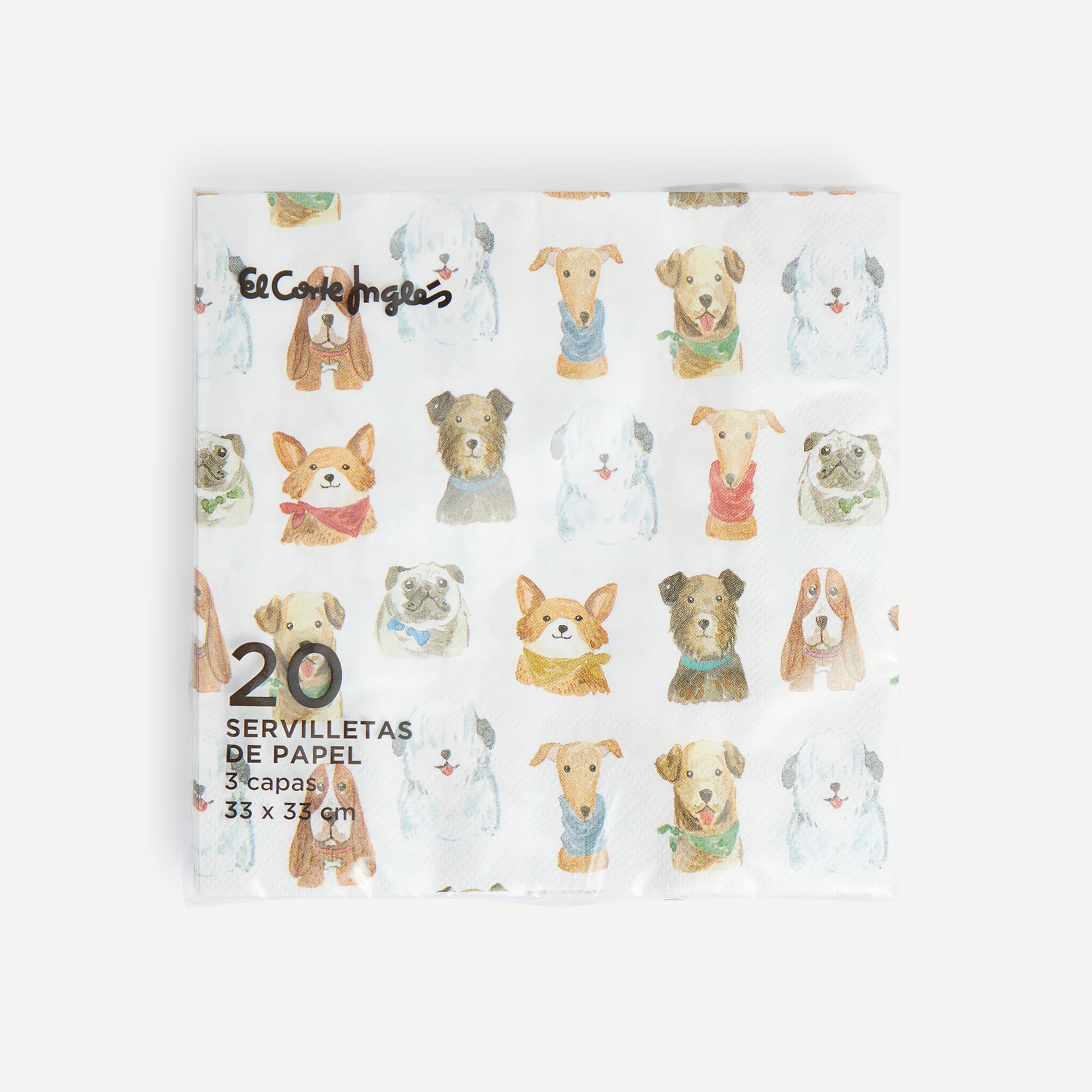 Pack de 20 Guardanapos Doggy de Papel Multicolor-2