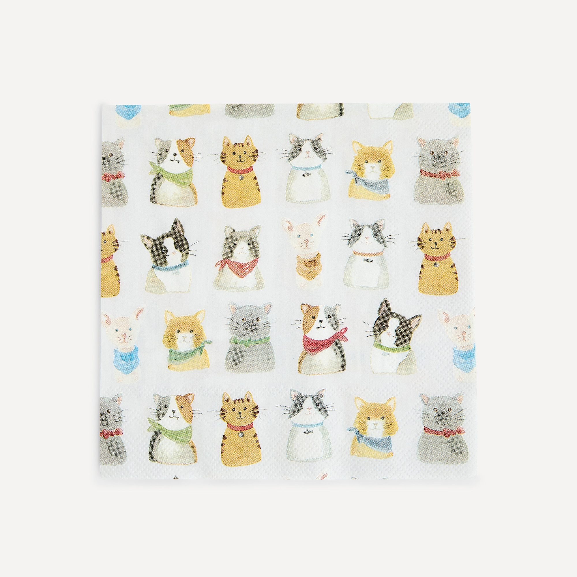 Pack de 20 Guardanapos de Papel Gatinhos Multicolor-1