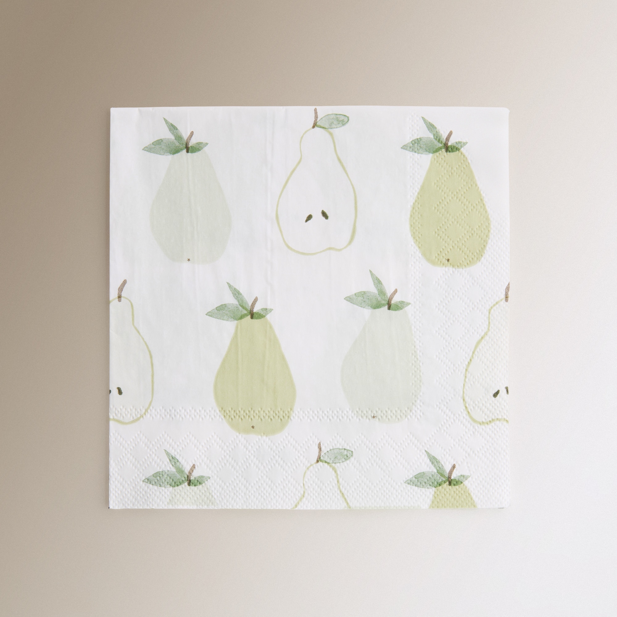 Pack de 20 Guardanapos de Papel Peras Verde-1