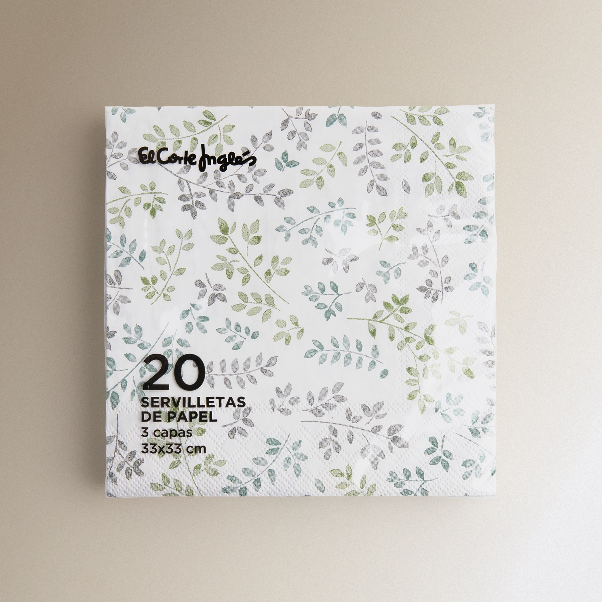 Pack de 20 Guardanapos de Papel Folhas Verde-2