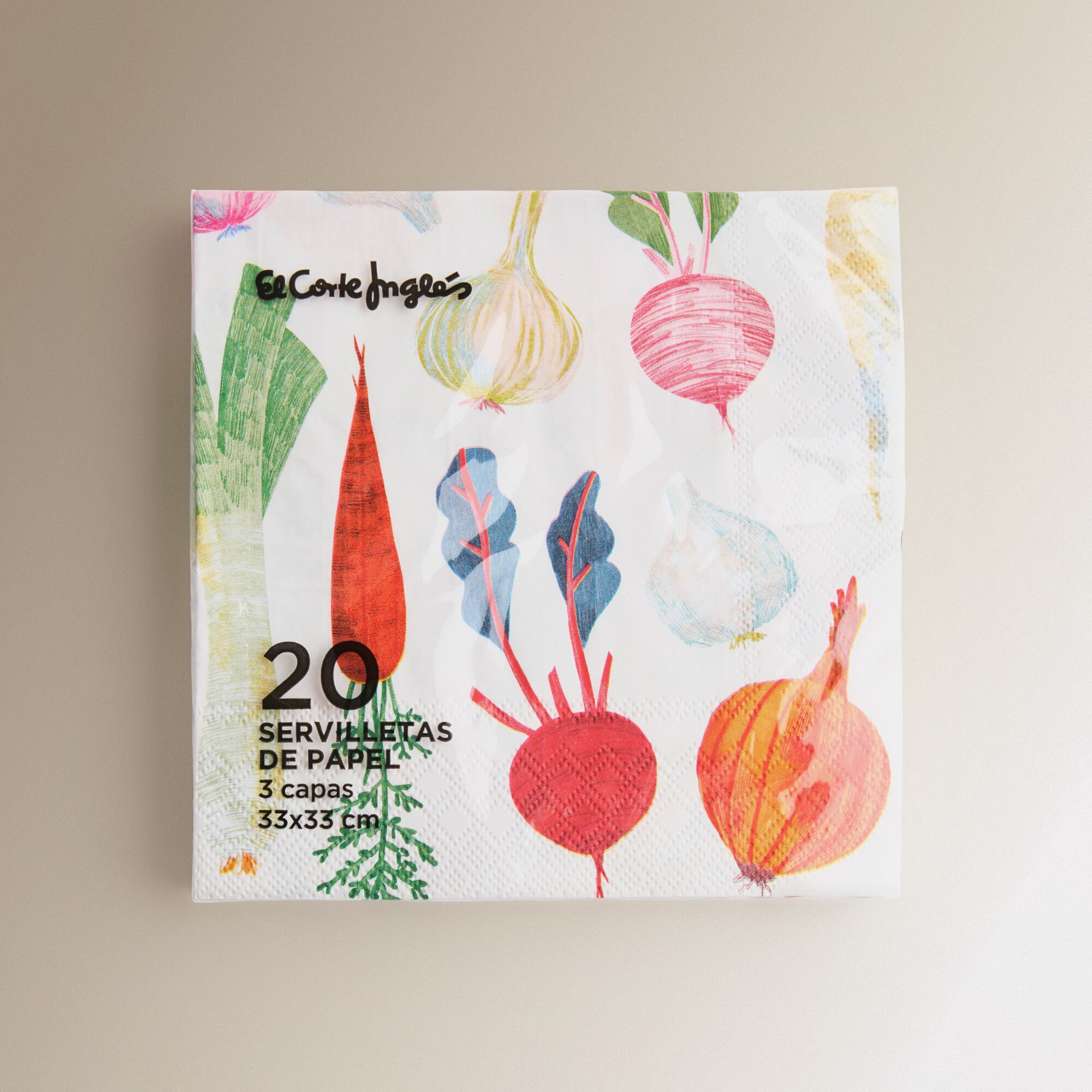 Pack de 20 Guardanapos de Papel Veggie Multicolor-2