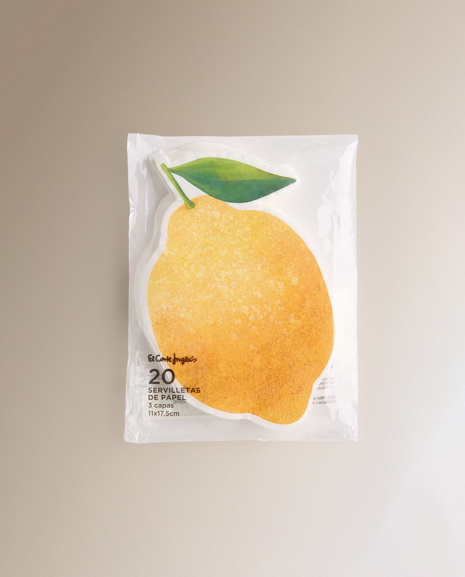 Pack de 20 Guardanapos de Papel Limão Amarelo-2