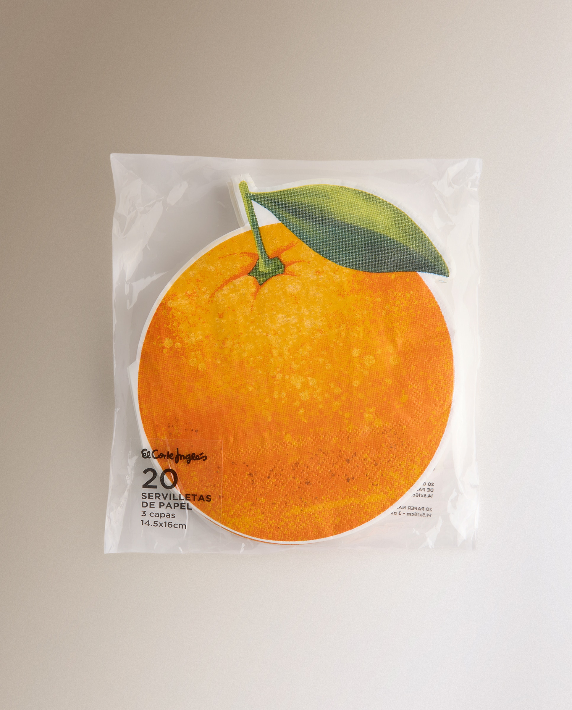 Pack de 20 Guardanapos de Papel Laranja Laranja-2