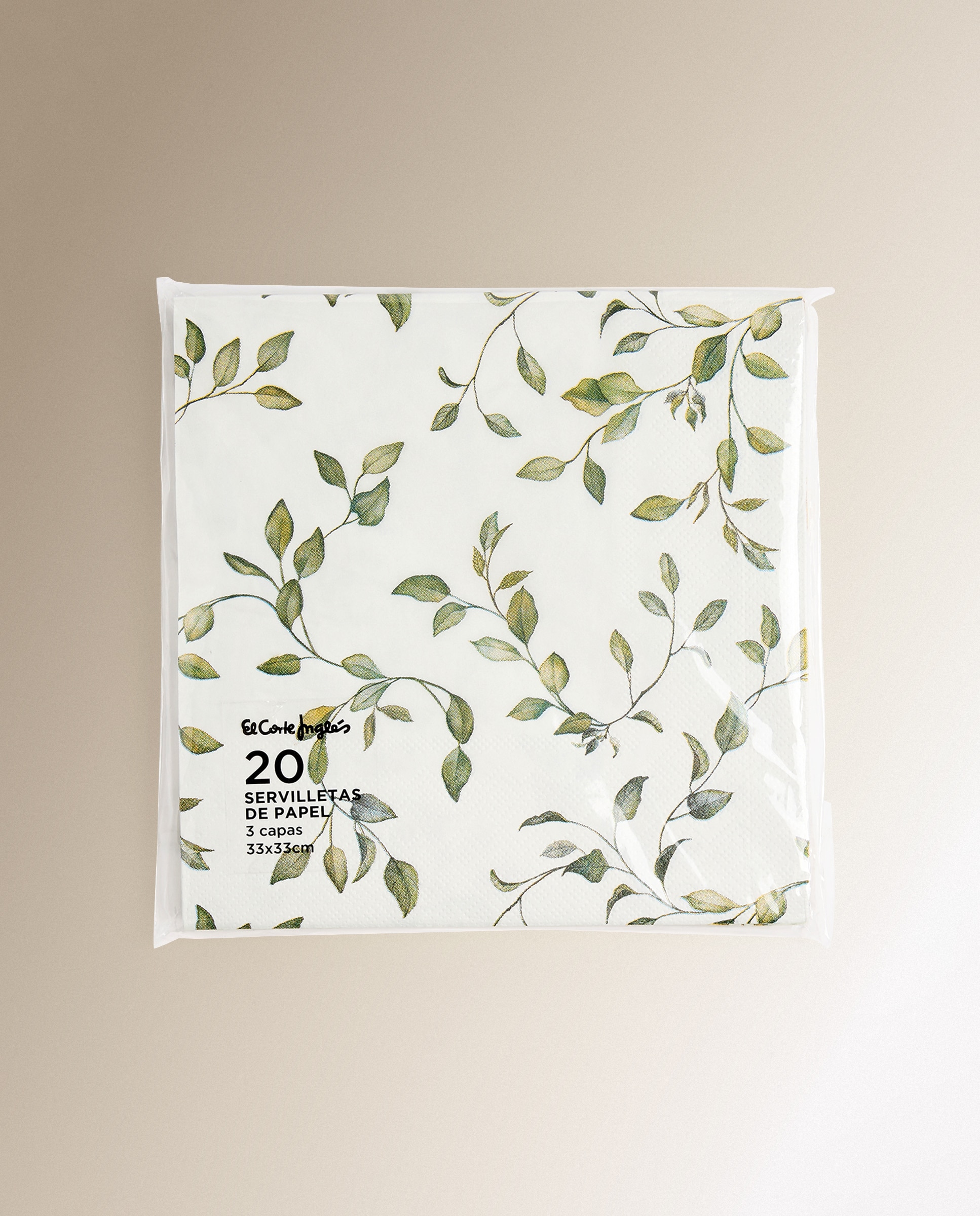 Pack de 20 Guardanapos de Papel Folhas Verde-2