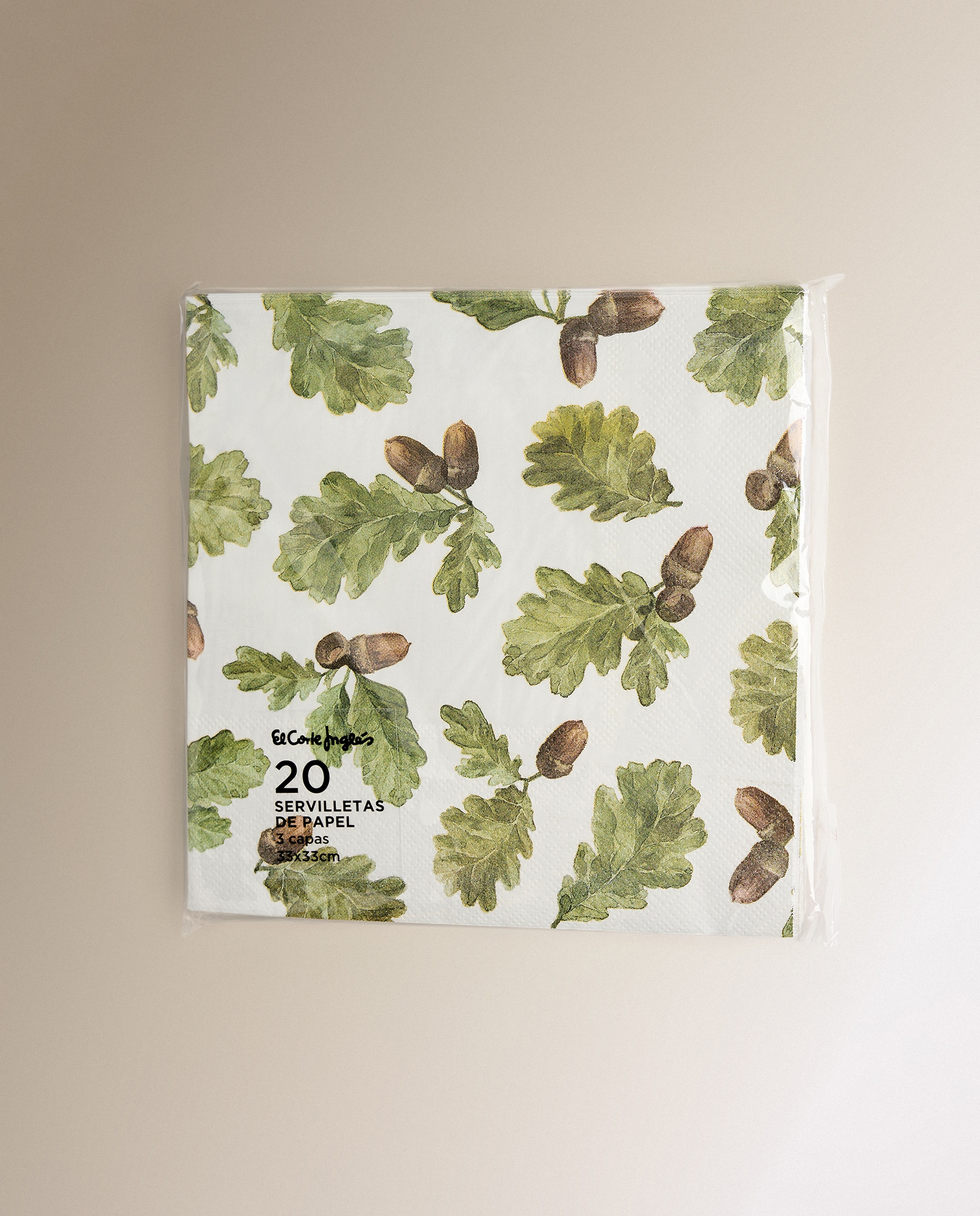Pack de 20 Guardanapos de Papel Carvalho Verde-2