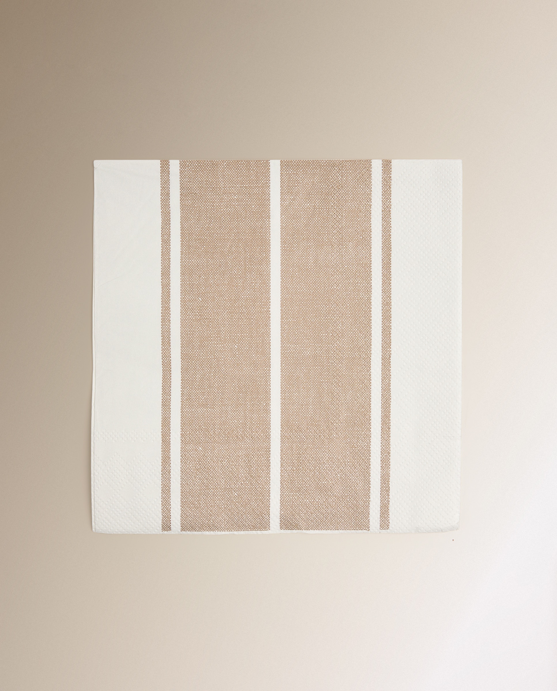 Pack de 20 servilletas de papel Raya - Beige Beige-1