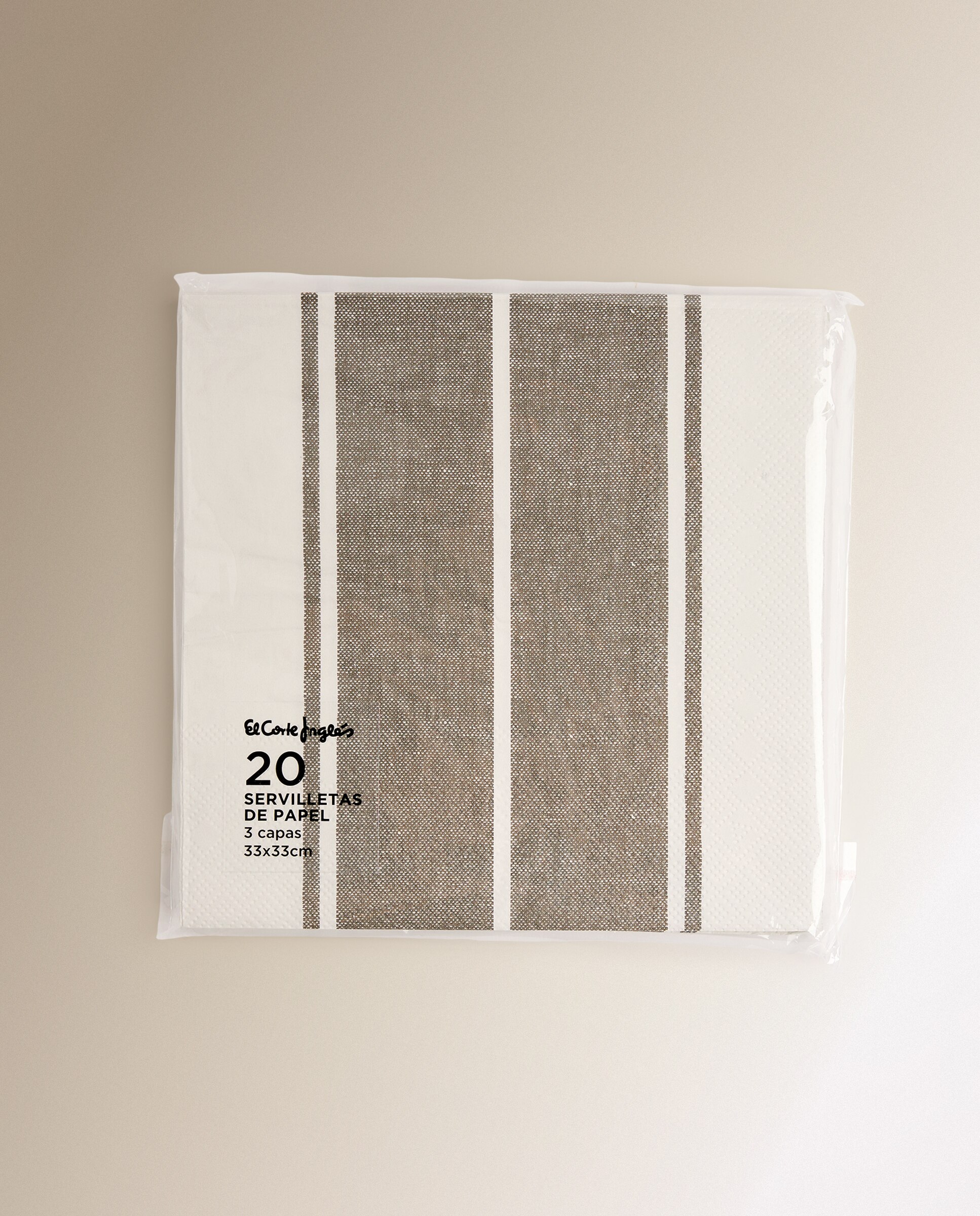 Pack de 20 servilletas de papel Raya - Gris Gris-2