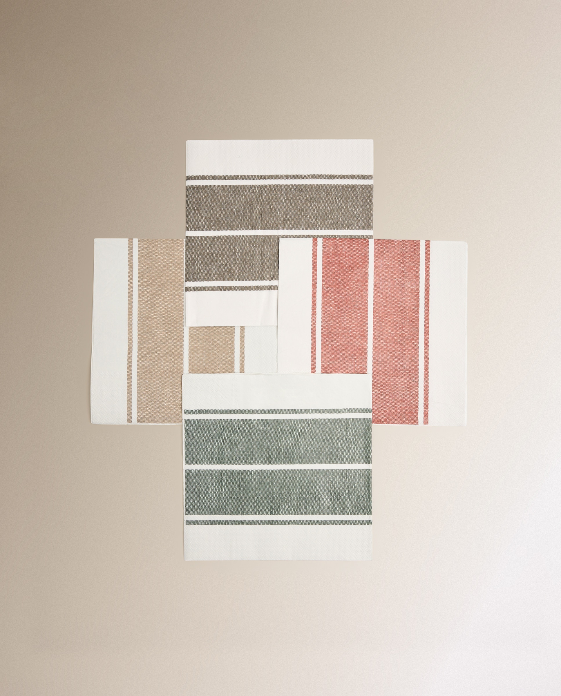 Pack de 20 servilletas de papel Raya - Gris Gris-3