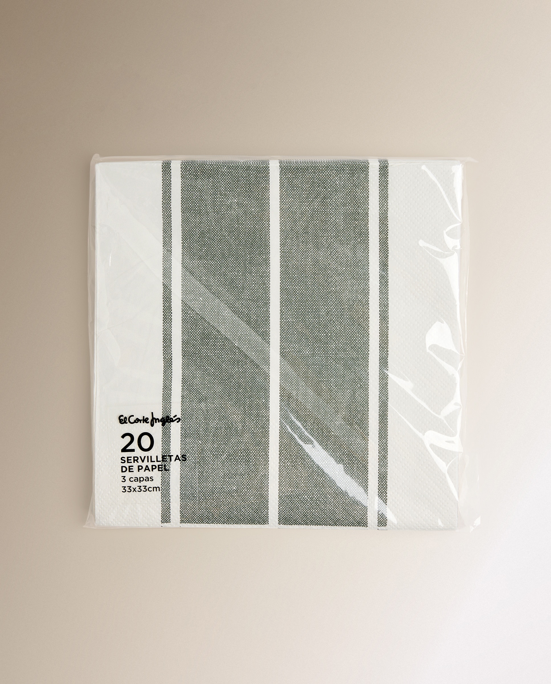 Pack de 20 servilletas de papel Raya - Verde Verde-2
