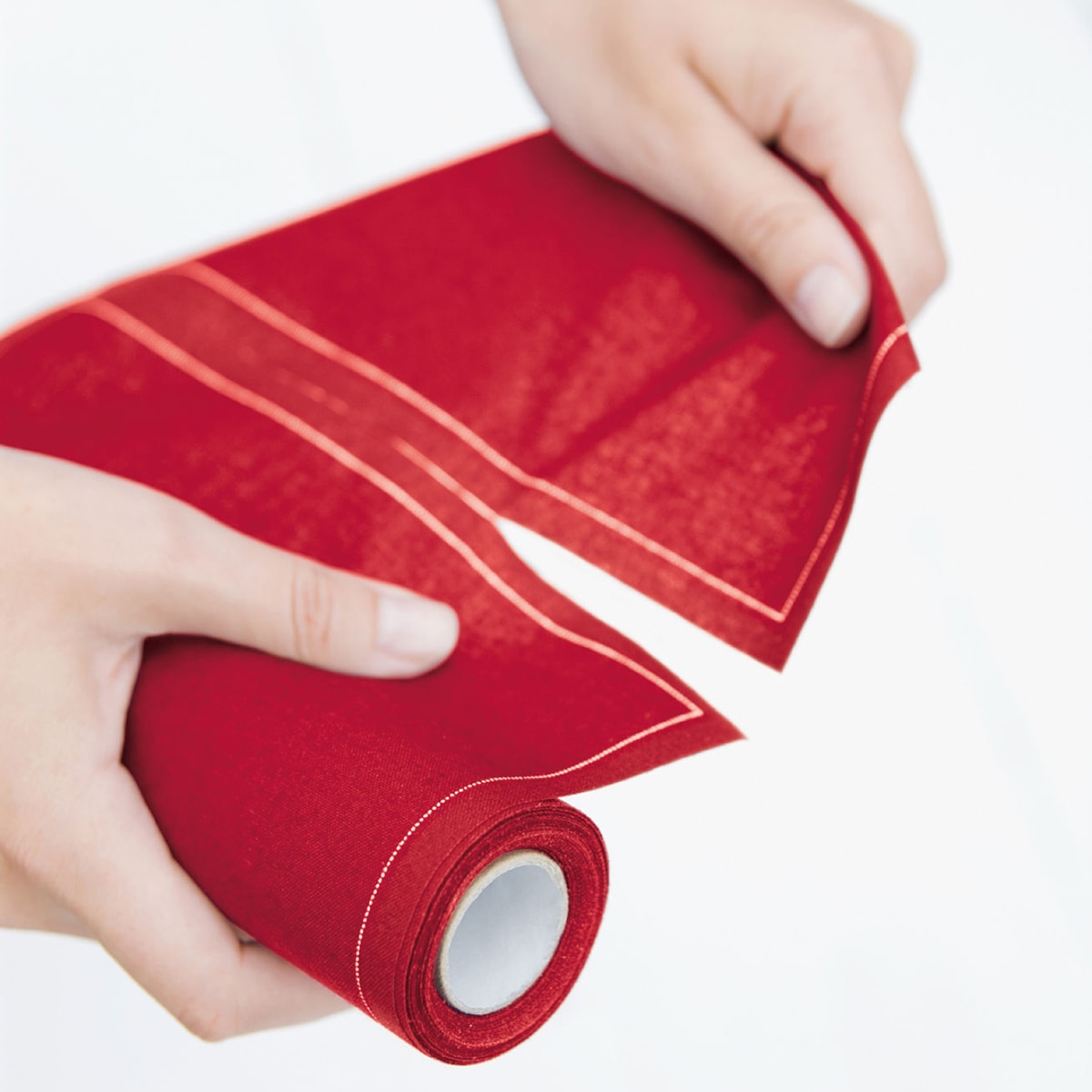 Rolo de 25 Guardanapos de Tecido Reutilizáveis Basics 20 Vermelho-2