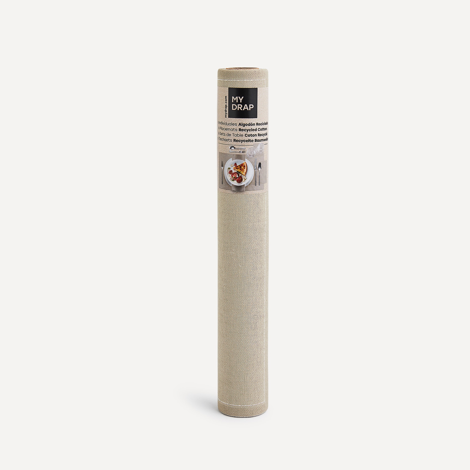 Imagen 3 de Rollo de 6 servilletas algodón Reciclado My Drap - Arena 30 x 30 cm Arena