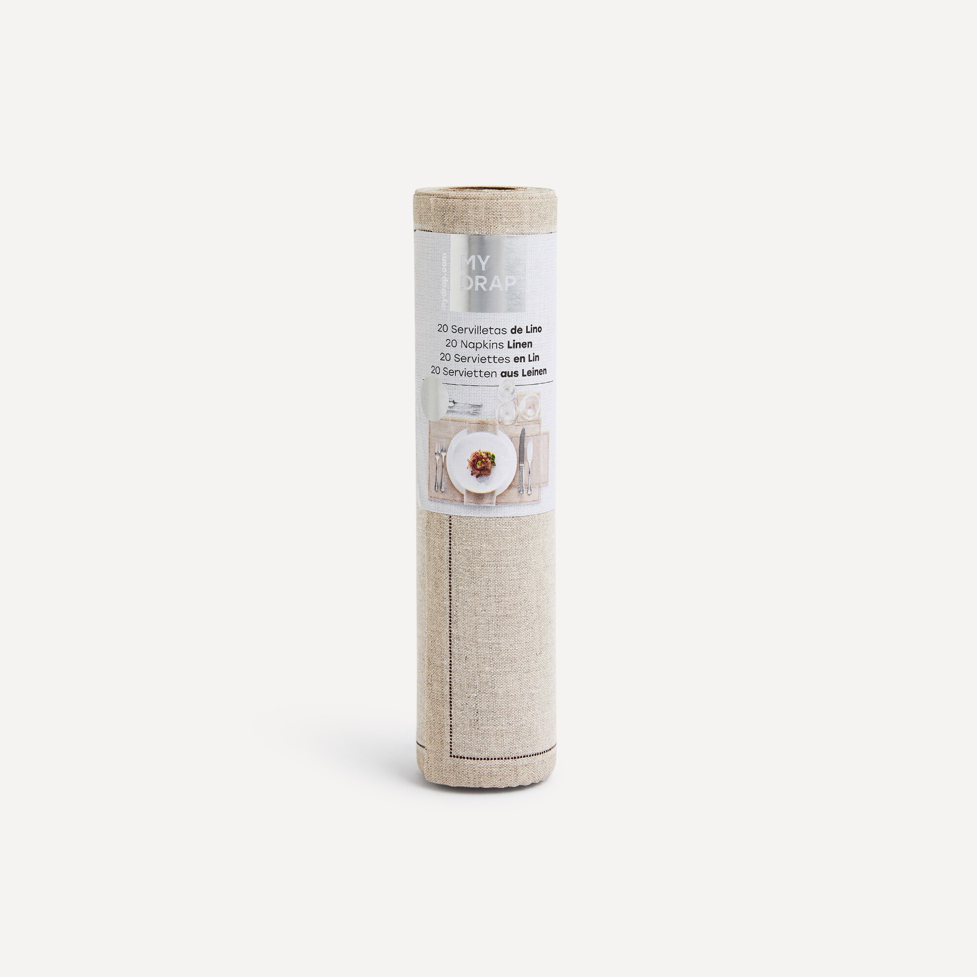 Rollo de 20 servilletas Lino My Drap - Natural 20 x 20 cm Natural-3