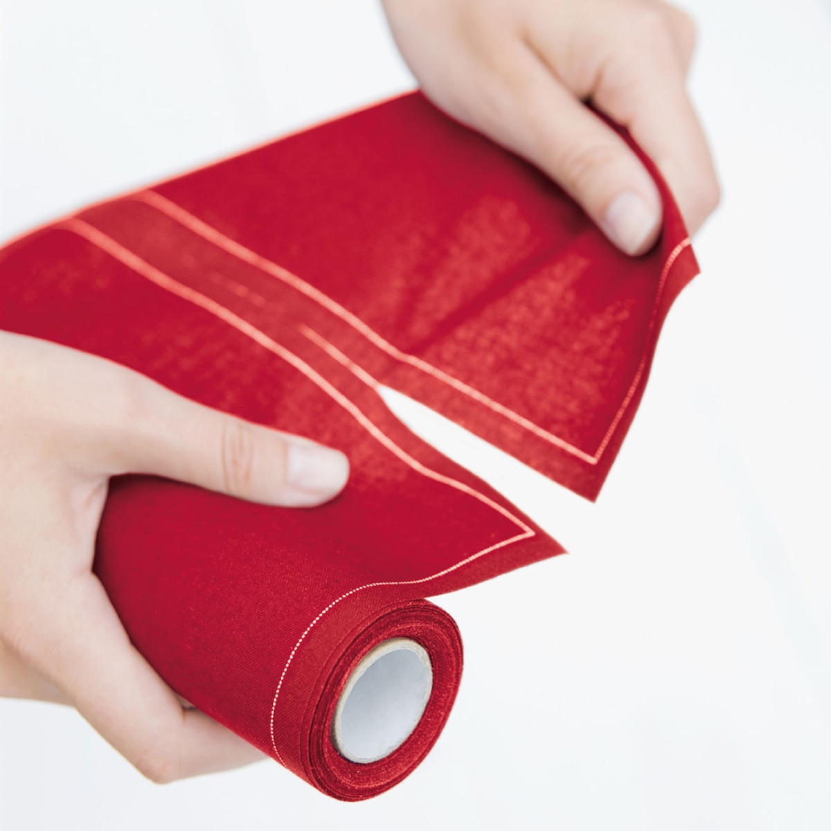 Rolo com 50 Guardanapos de Cocktail Reutilizáveis Basics Vermelho-2