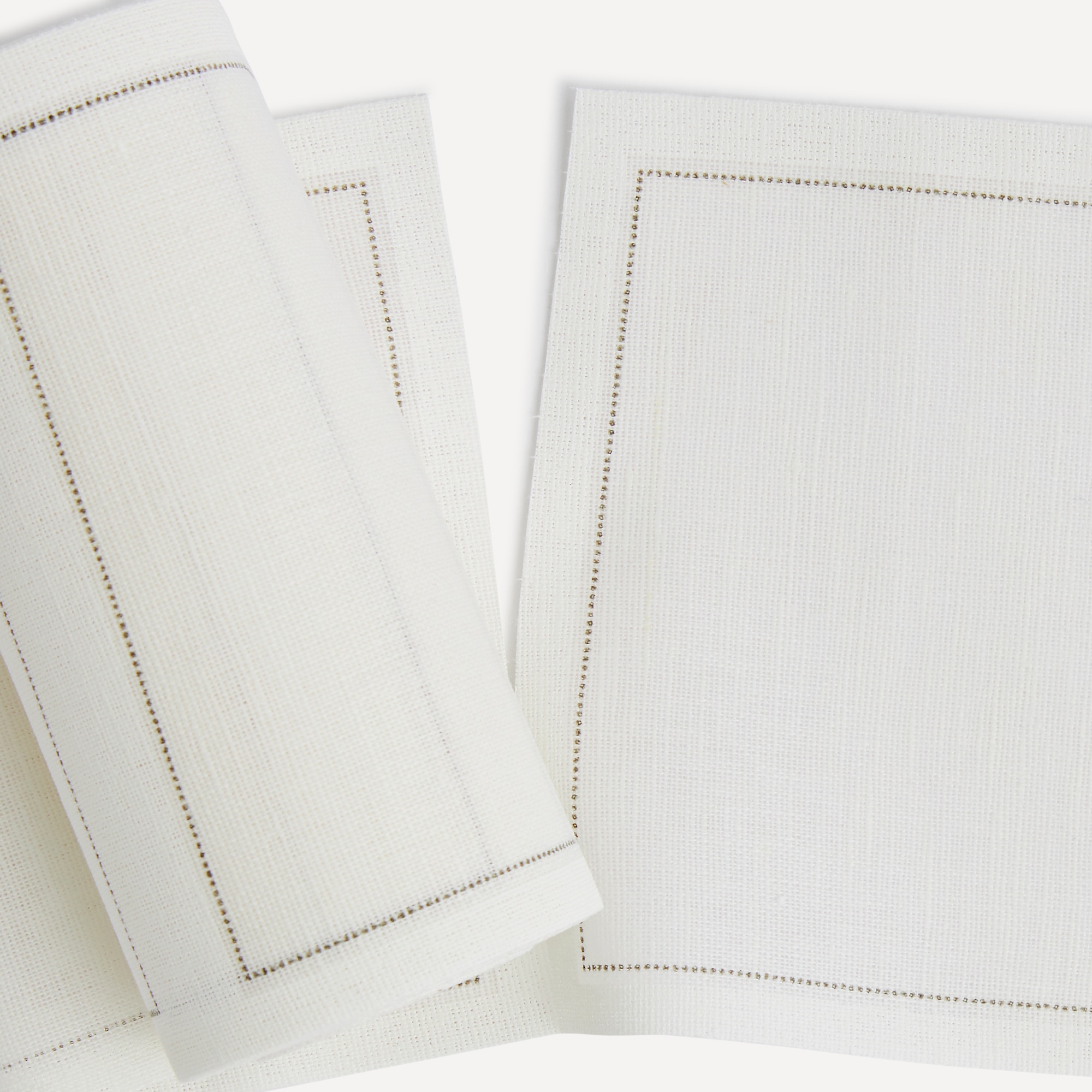 Rollo de 50 servilletas de cocktail Lino My Drap - Crudo 11 x 11 cm Crudo-2