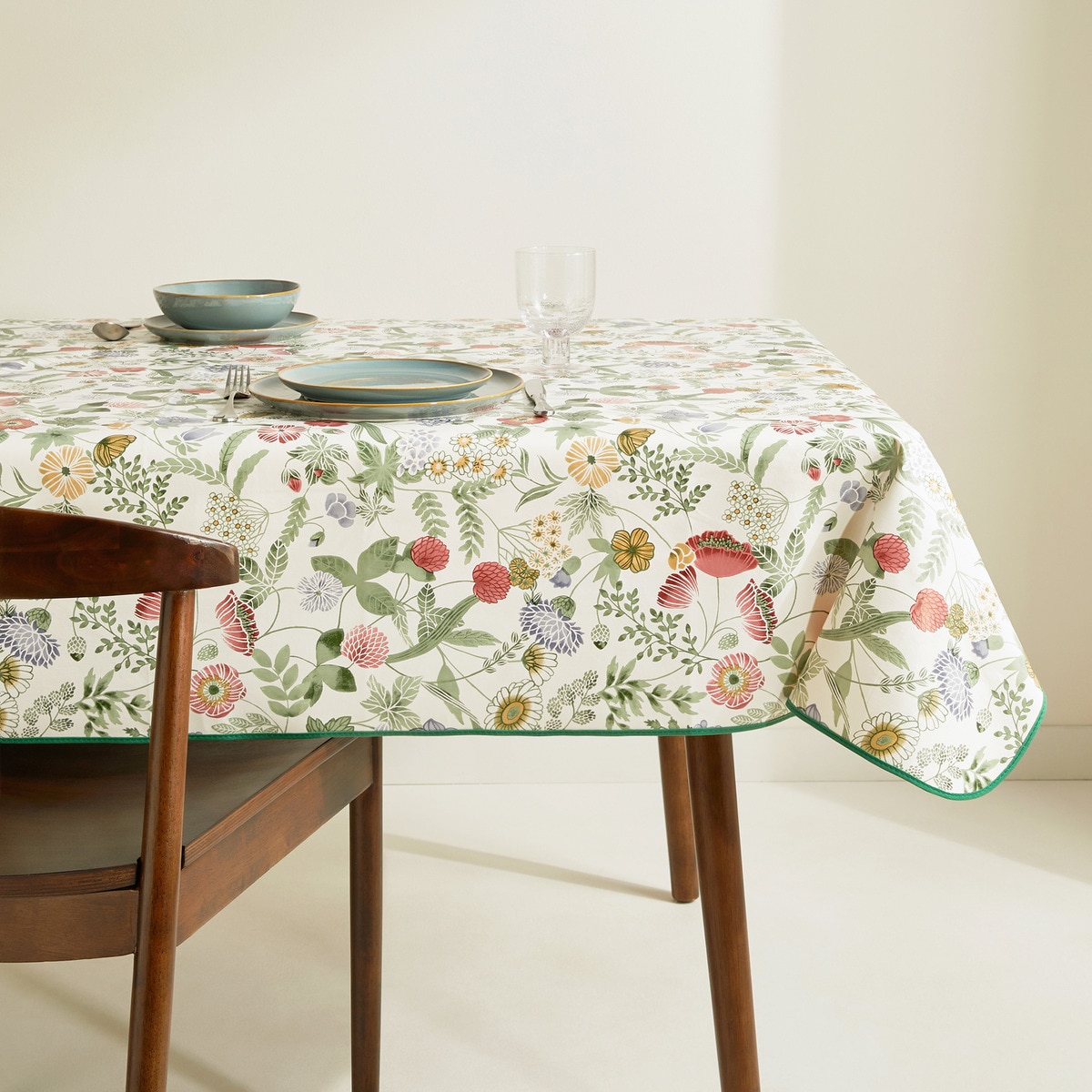 Mantel antimanchas PVC Flores Basics El Corte Inglés Multicolor-1
