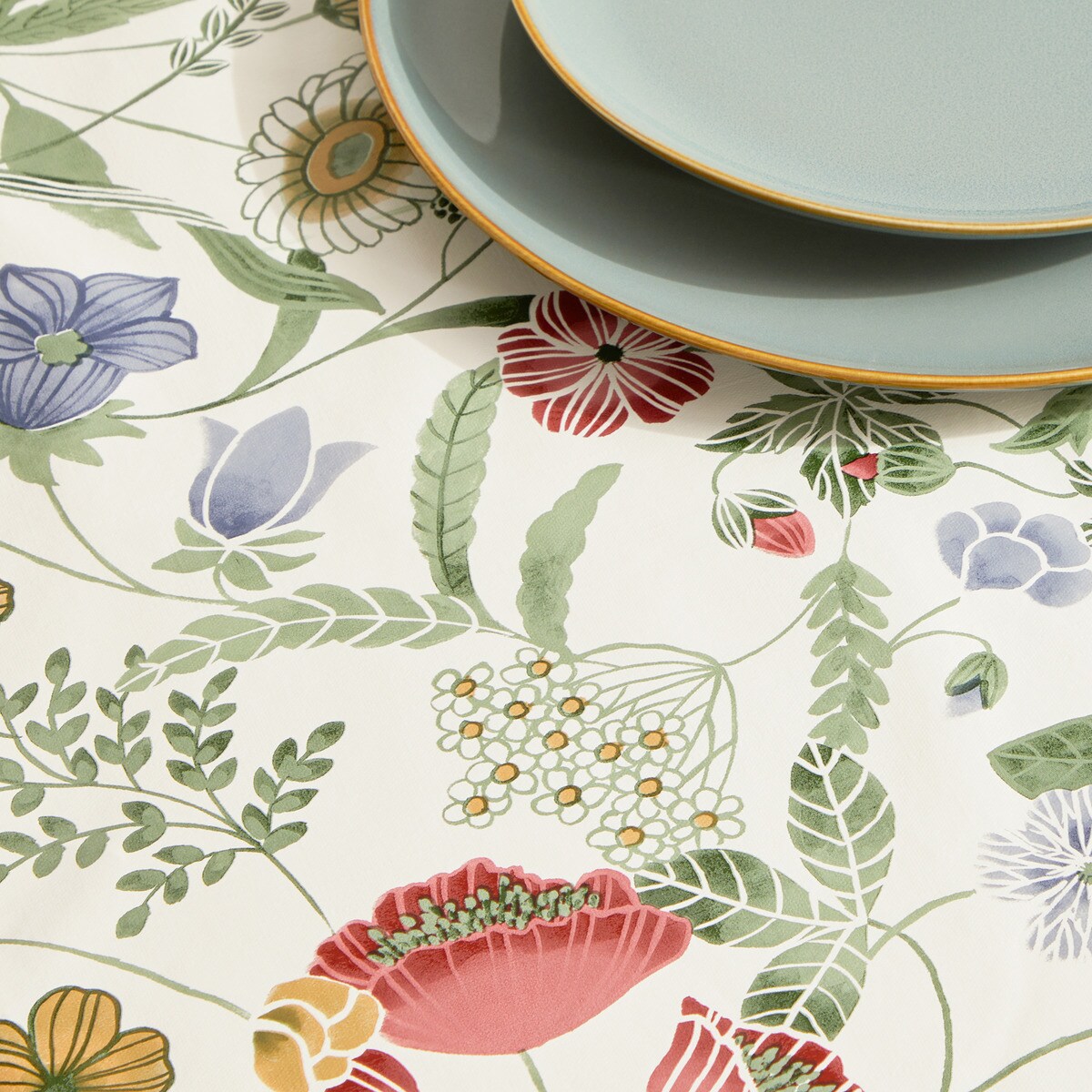 Mantel antimanchas PVC Flores Basics El Corte Inglés Multicolor-2