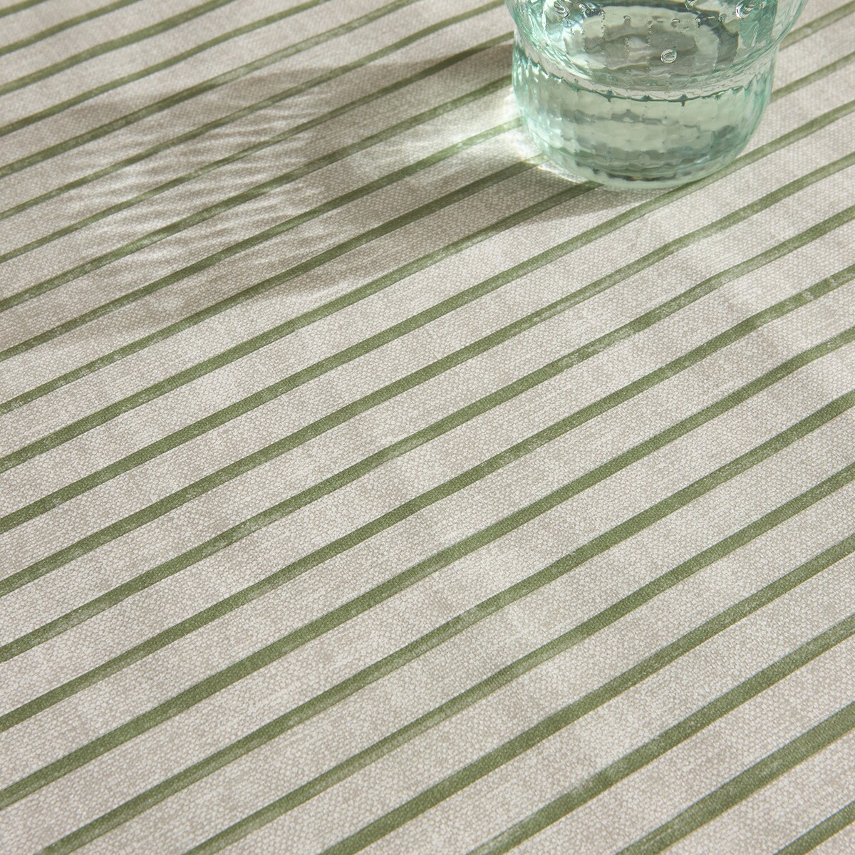 Toalha de Mesa Antimanchas com Riscas em PVC Verde-2