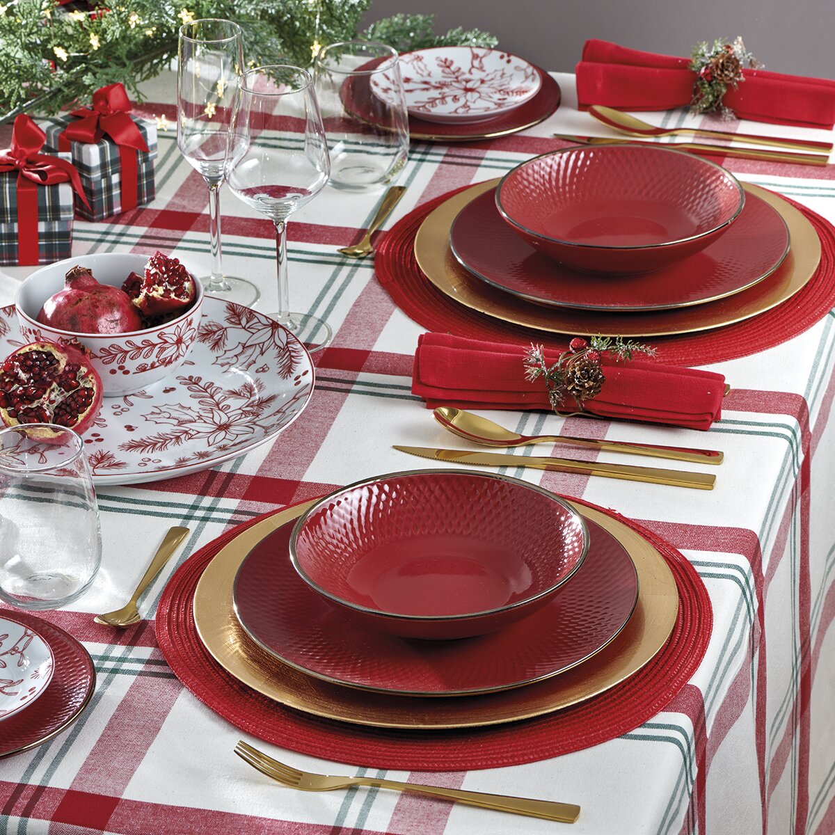 Conjunto de 2 guardanapos Invit Vermelho-3