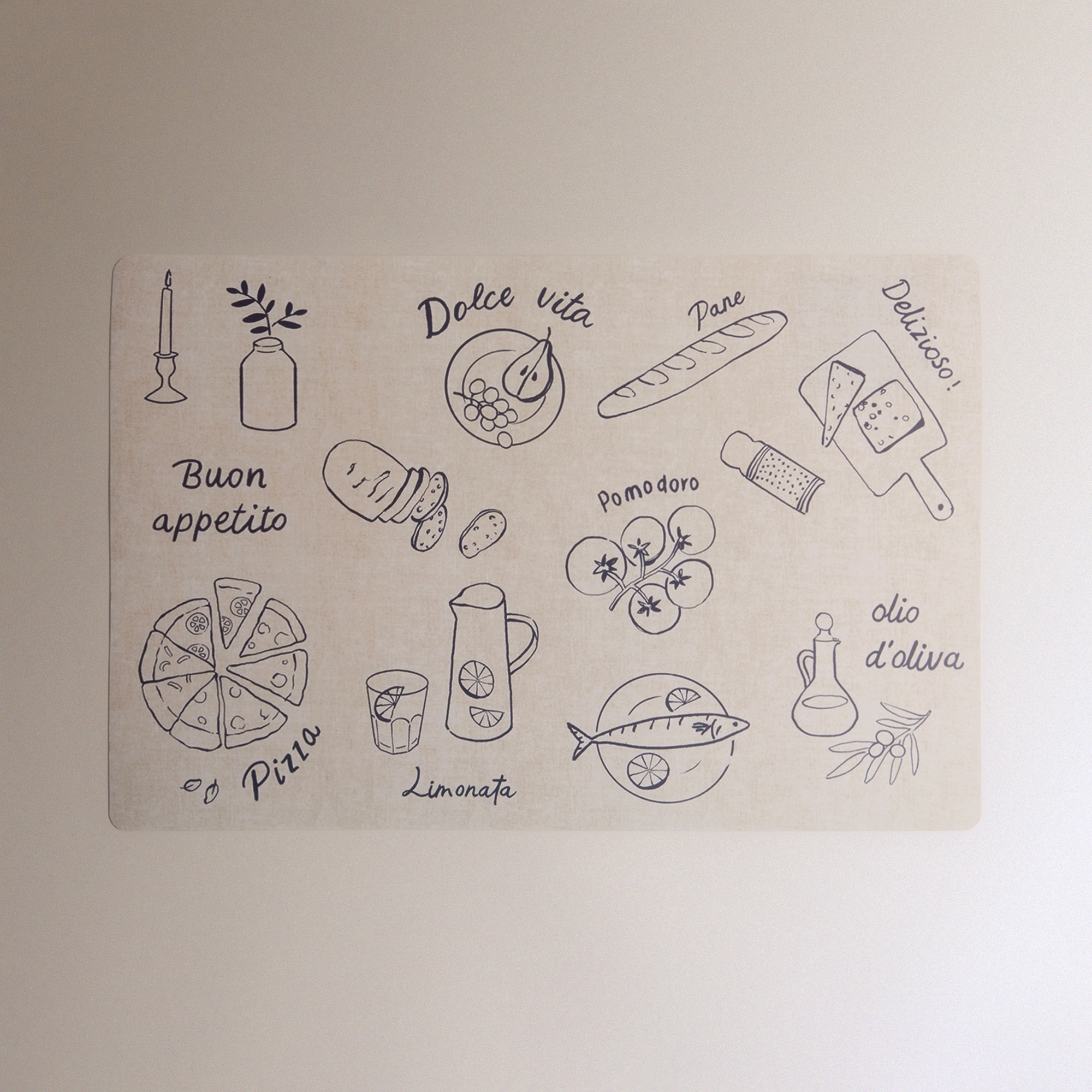 Individual de PVC Dinner Multicolor-2