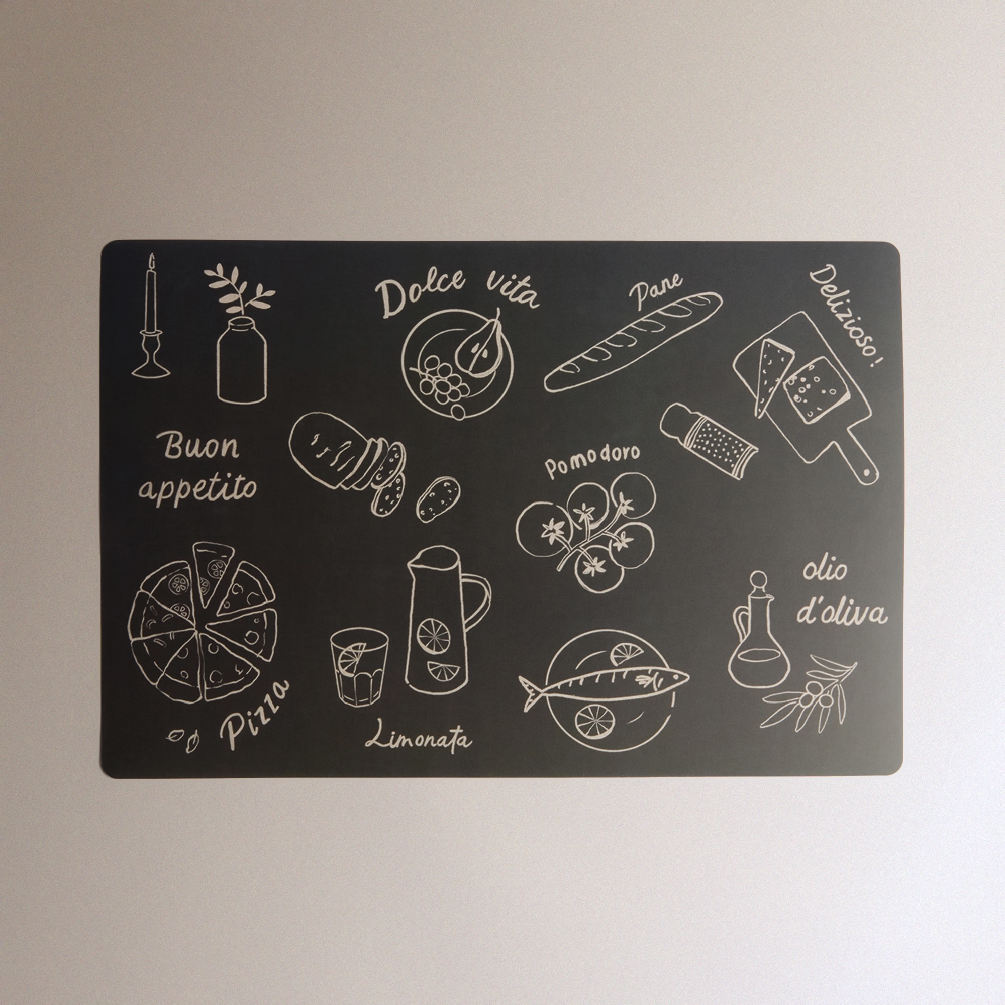 Mantel individual PVC Dinner Negro-2