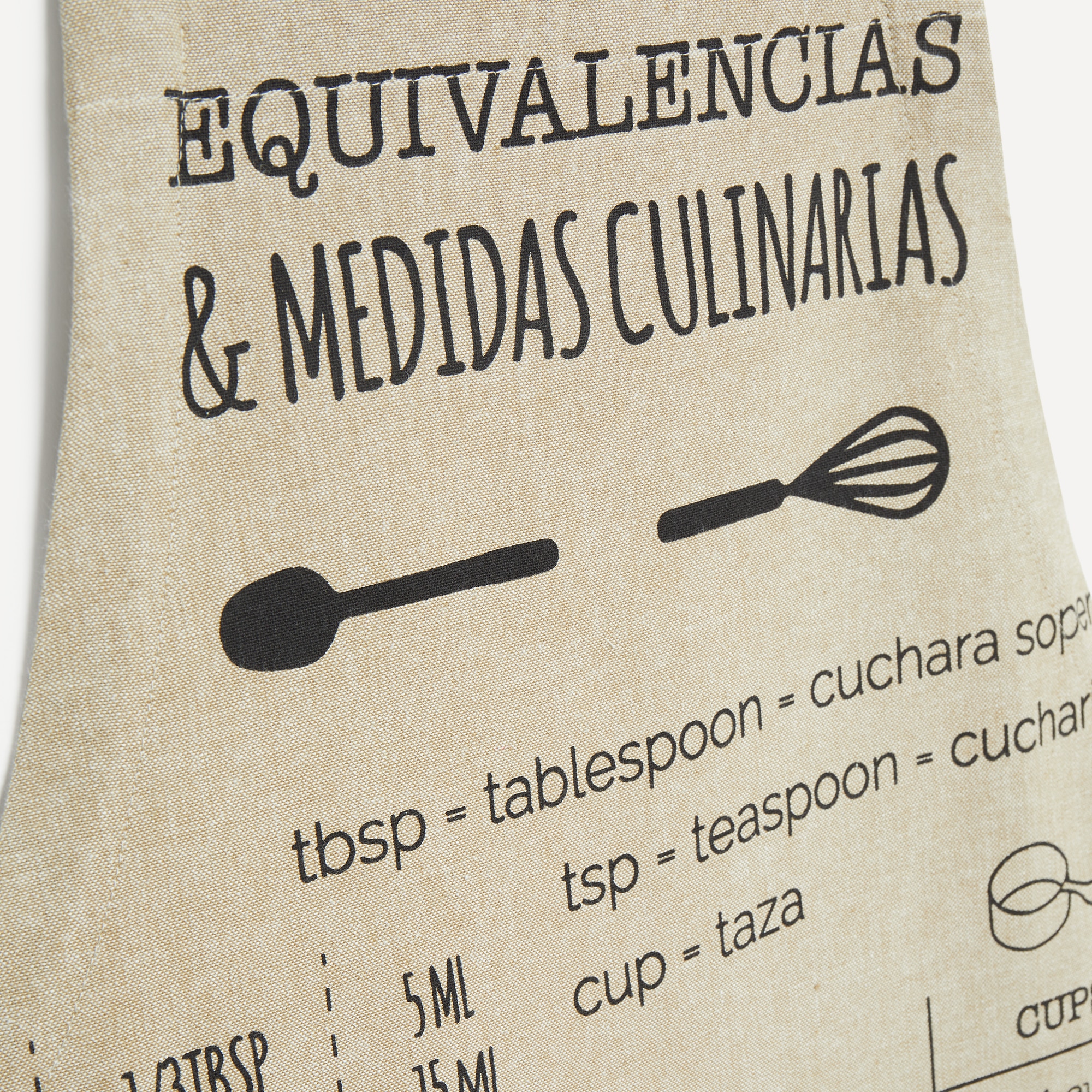 Delantal de algodón Medidas El Corte Inglés - Lino 70 x 90 cm Lino-3