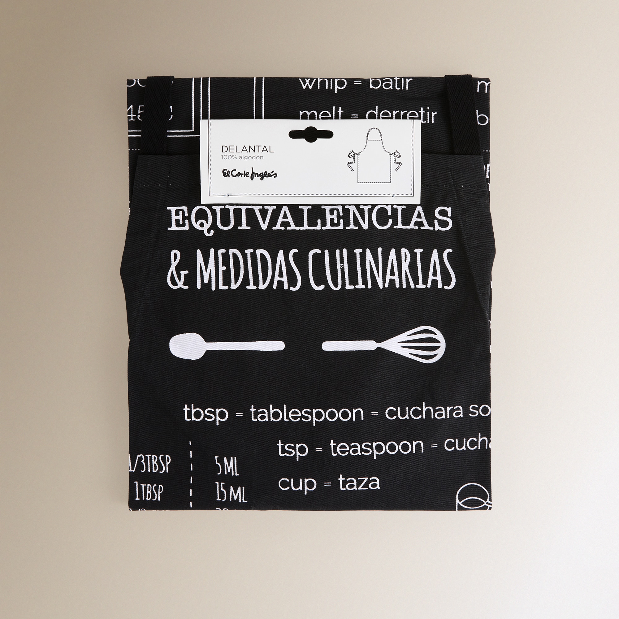 Avental de algodão Medidas Antracite-4