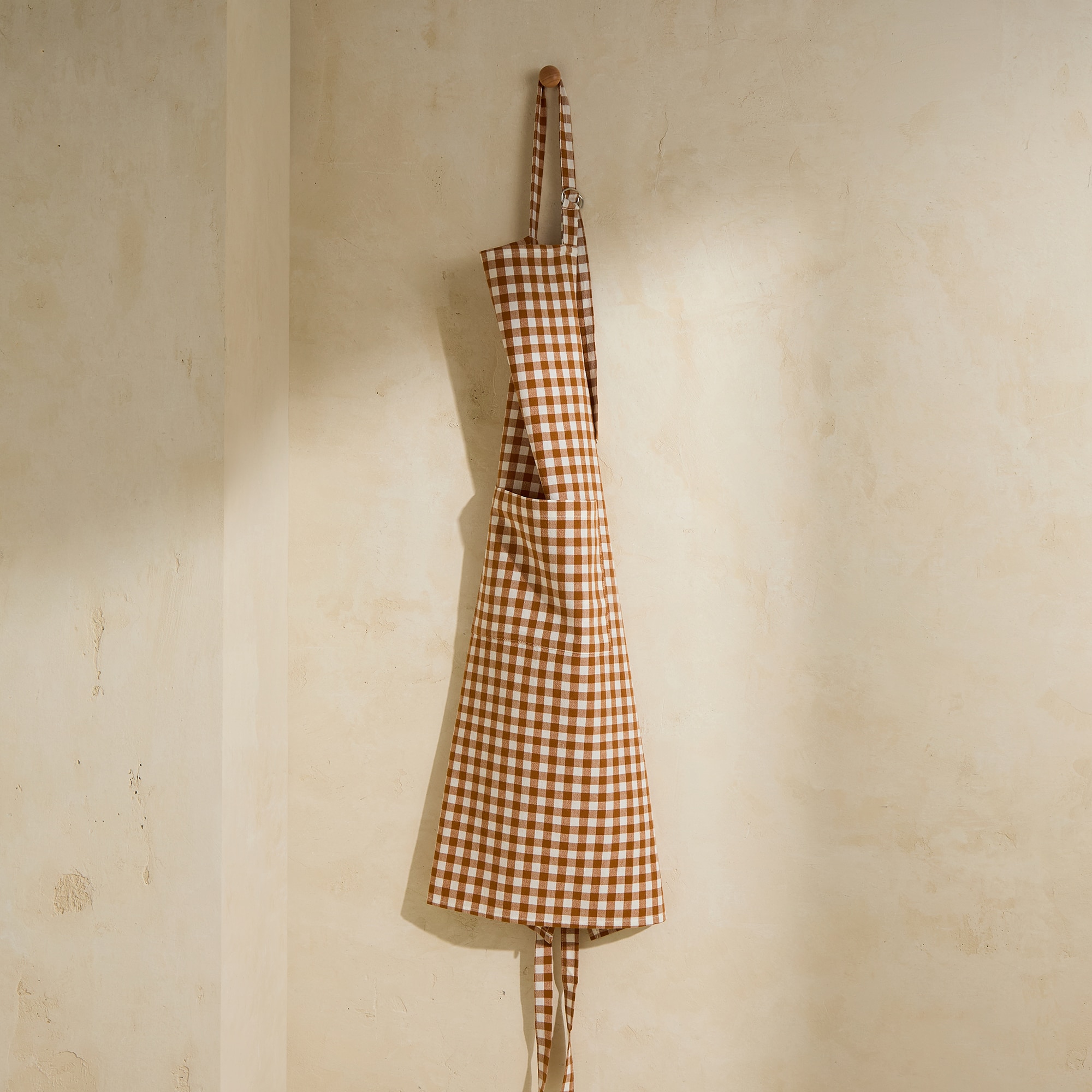 Avental de Algodão Mini Vichy Laranja-1