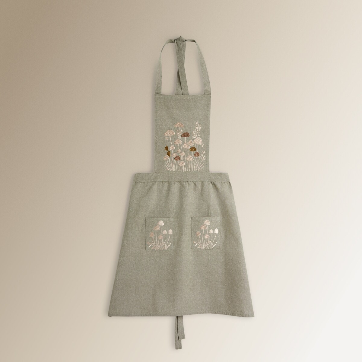 Delantal algodón Mushrooms Verde-2