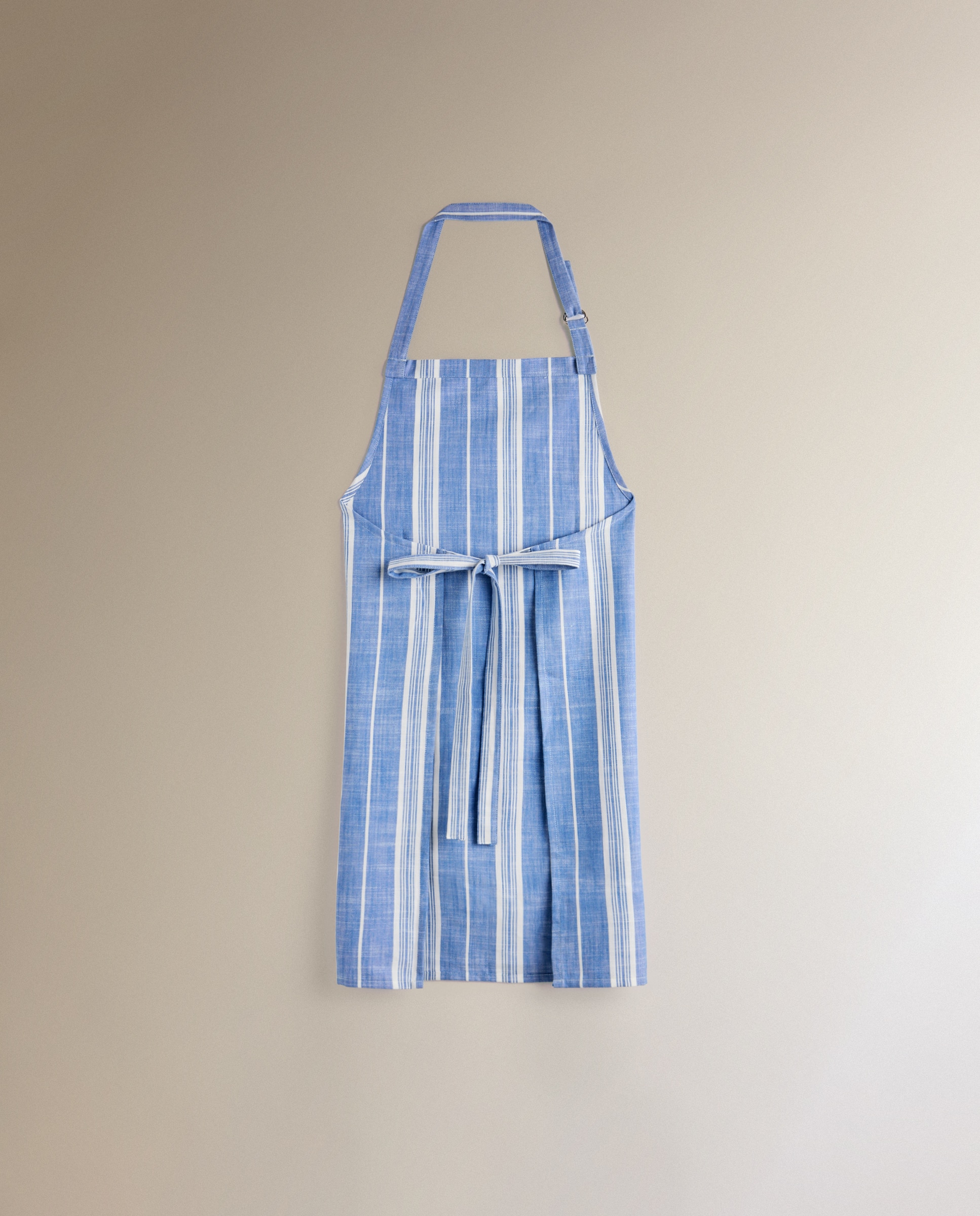 Delantal algodón Raya - Azul 70 x 90 cm Azul-3